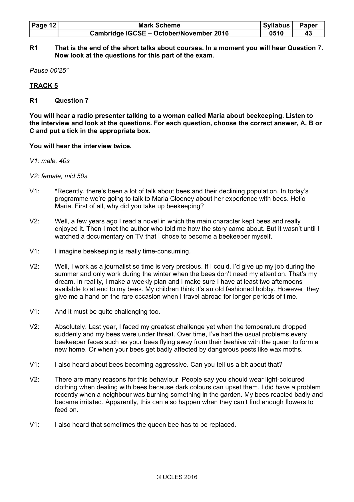 Mark scheme, page 12 of 16
