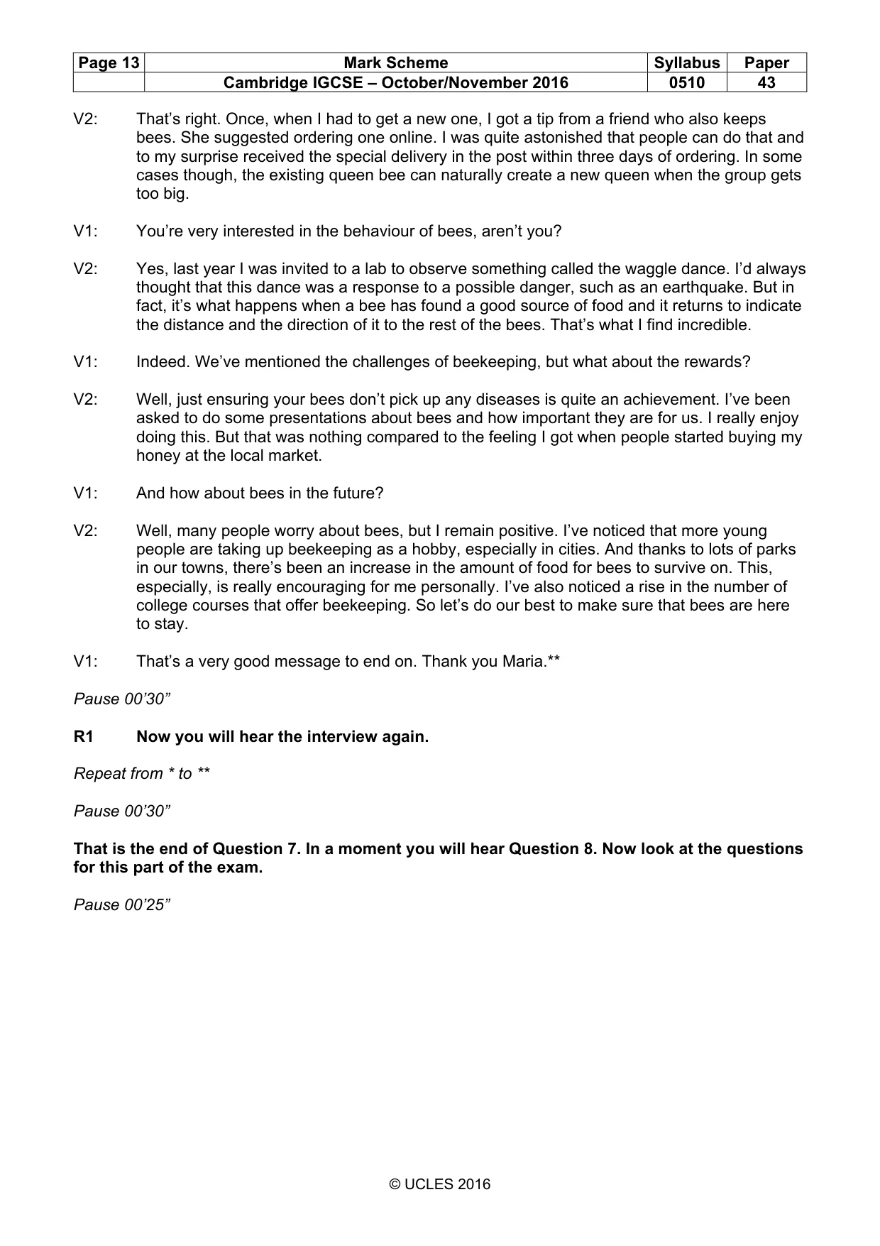 Mark scheme, page 13 of 16