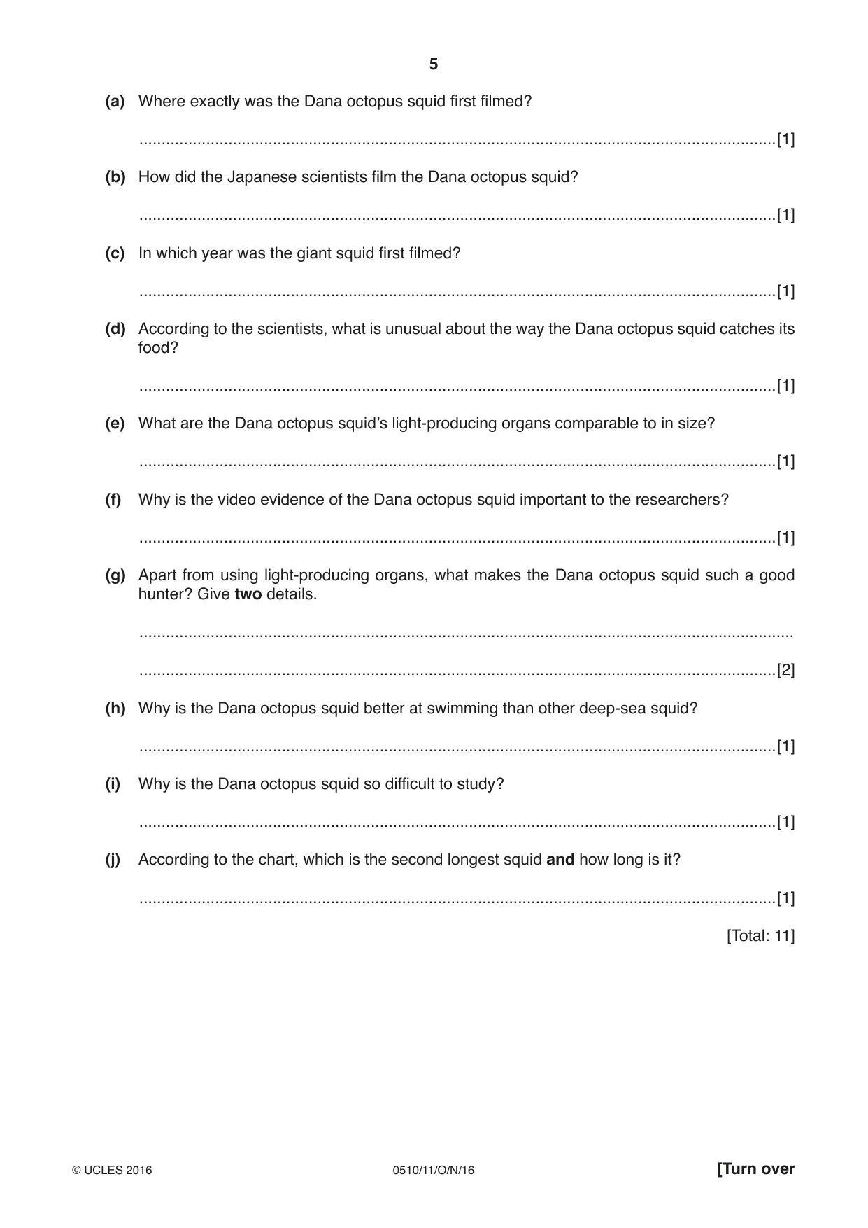 Cambridge IGCSE English - Second Language (oral endorsement) 0510 2016 Oct/Nov Paper 1 · Variant 1 question paper, page 5 of 16