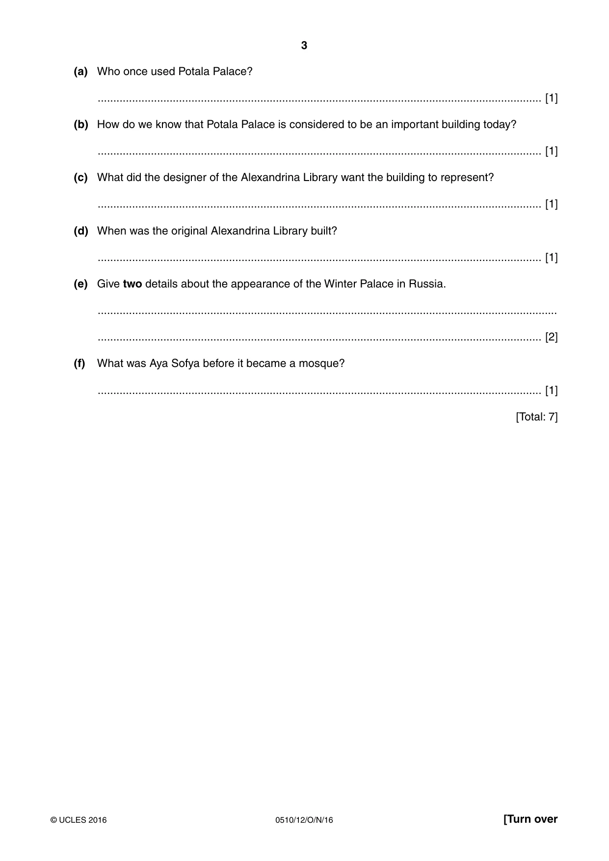 Cambridge IGCSE English - Second Language (oral endorsement) 0510 2016 Oct/Nov Paper 1 · Variant 2 question paper, page 3 of 16