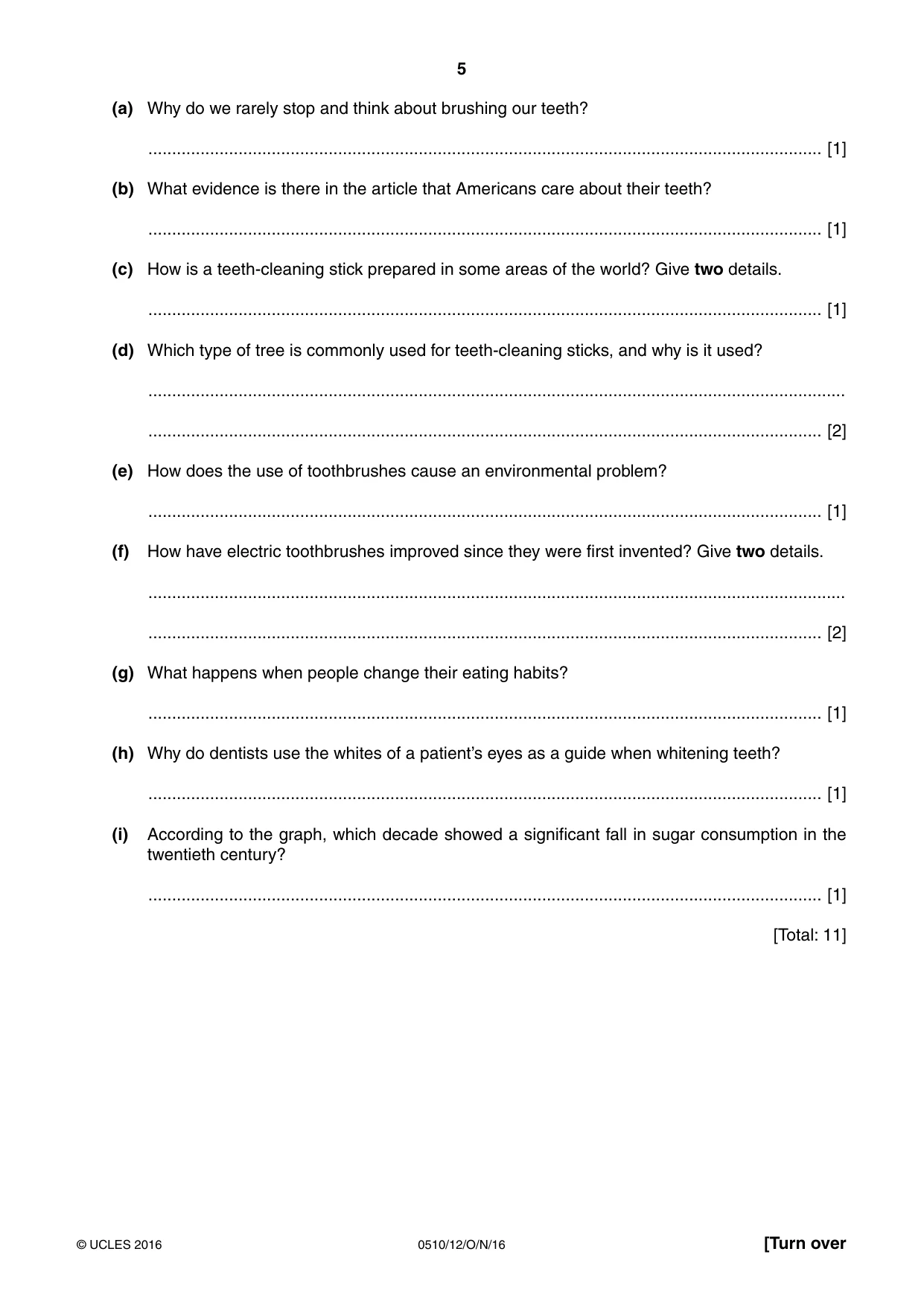 Cambridge IGCSE English - Second Language (oral endorsement) 0510 2016 Oct/Nov Paper 1 · Variant 2 question paper, page 5 of 16