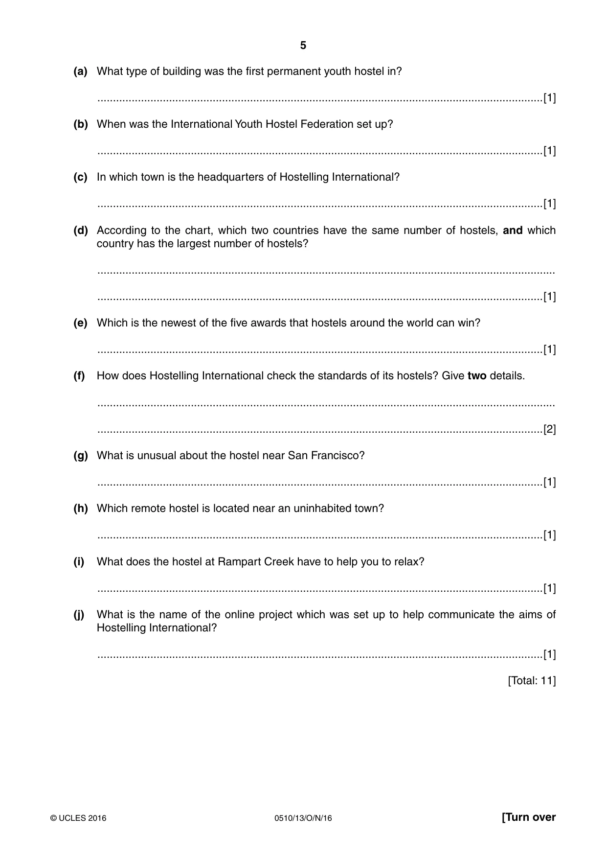 Cambridge IGCSE English - Second Language (oral endorsement) 0510 2016 Oct/Nov Paper 1 · Variant 3 question paper, page 5 of 16