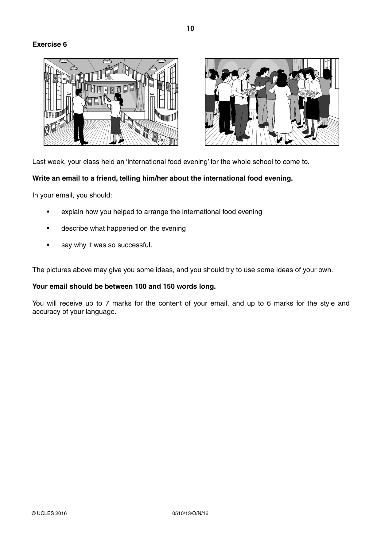 Cambridge IGCSE English - Second Language (oral endorsement) 0510 2016 Oct/Nov Paper 1 · Variant 3 question paper, page 10 of 16