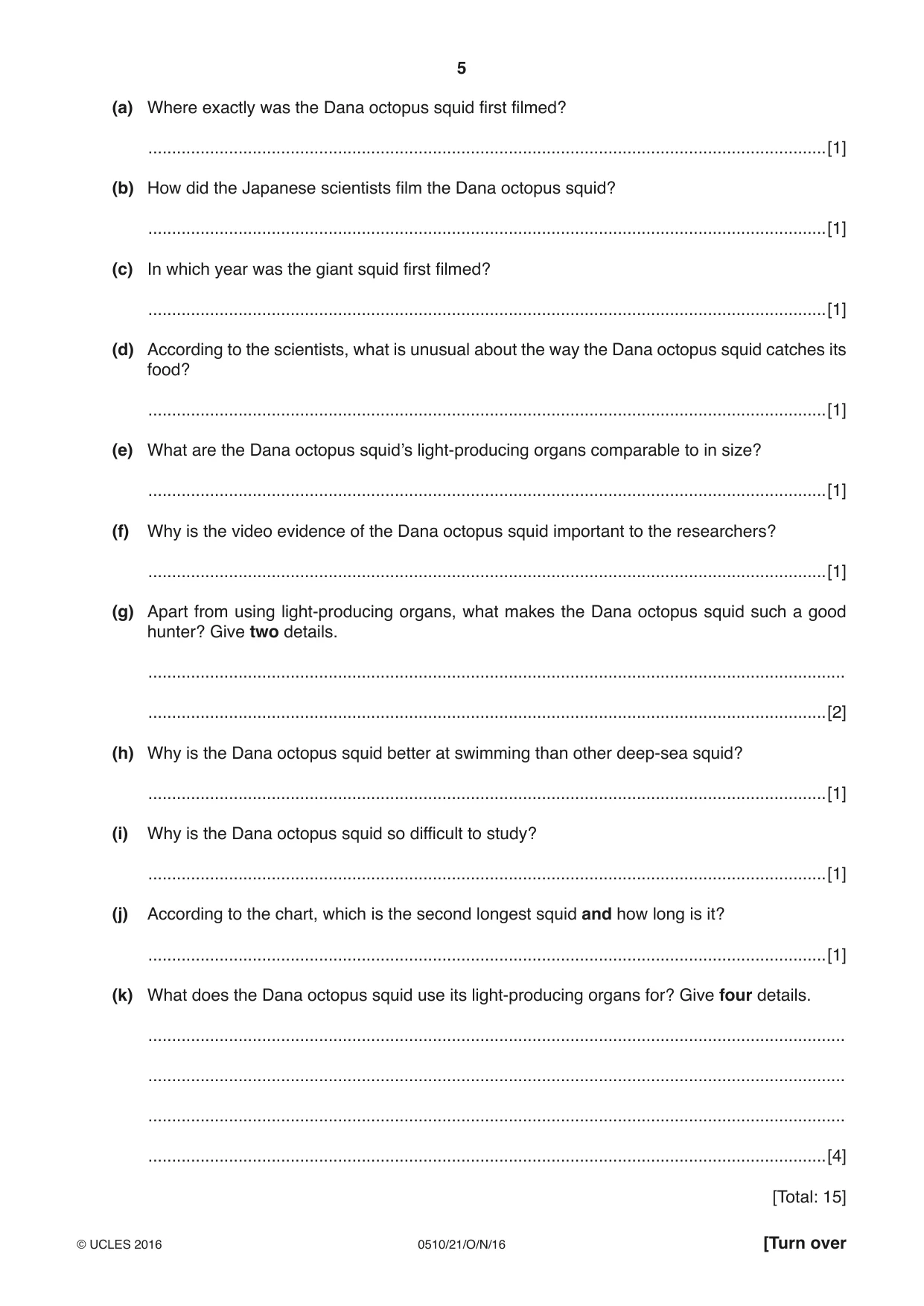 Cambridge IGCSE English - Second Language (oral endorsement) 0510 2016 Oct/Nov Paper 2 · Variant 1 question paper, page 5 of 16