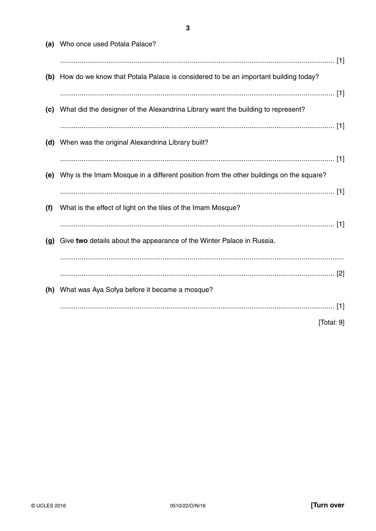 Cambridge IGCSE English - Second Language (oral endorsement) 0510 2016 Oct/Nov Paper 2 · Variant 2 question paper, page 3 of 16