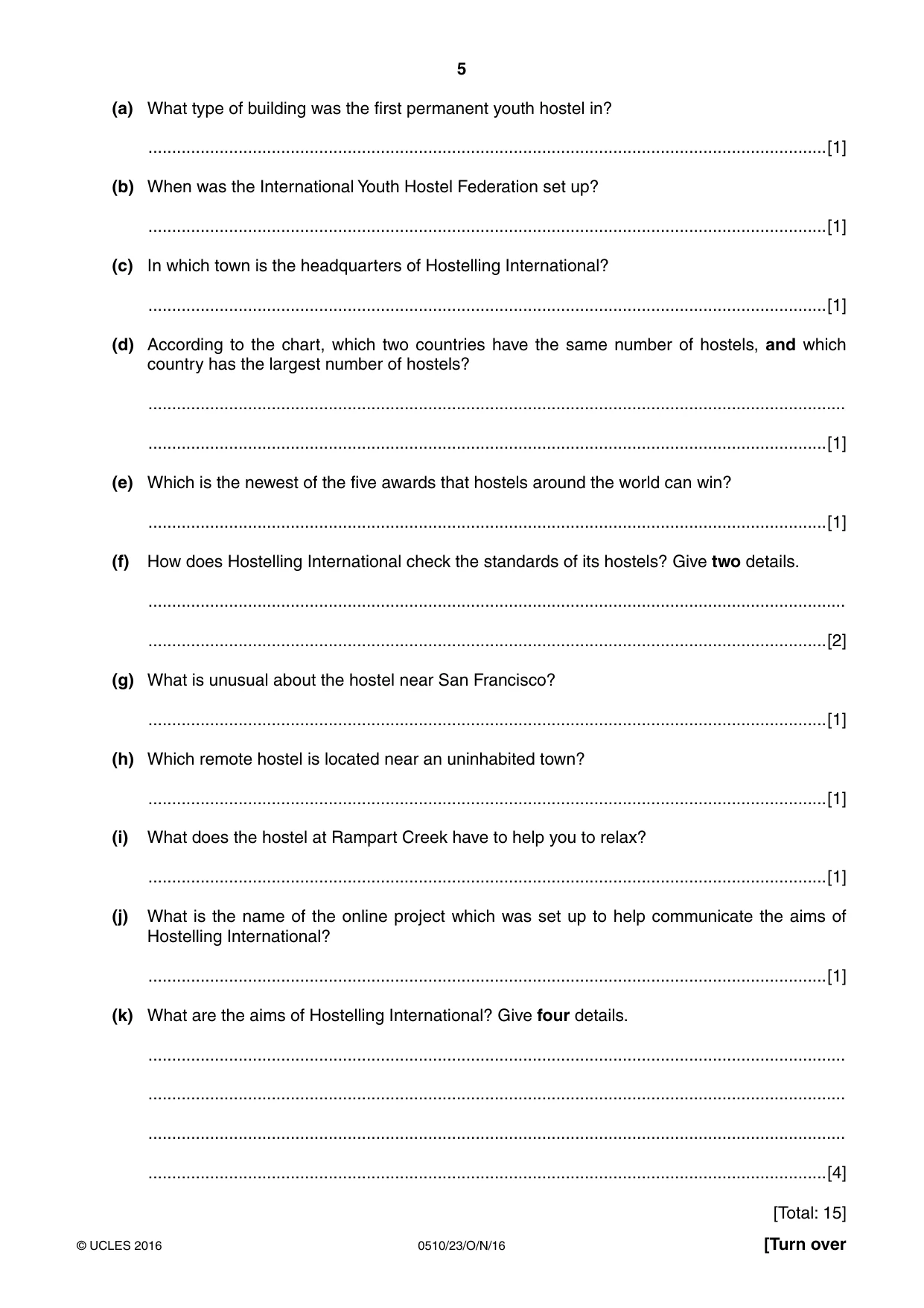 Cambridge IGCSE English - Second Language (oral endorsement) 0510 2016 Oct/Nov Paper 2 · Variant 3 question paper, page 5 of 16