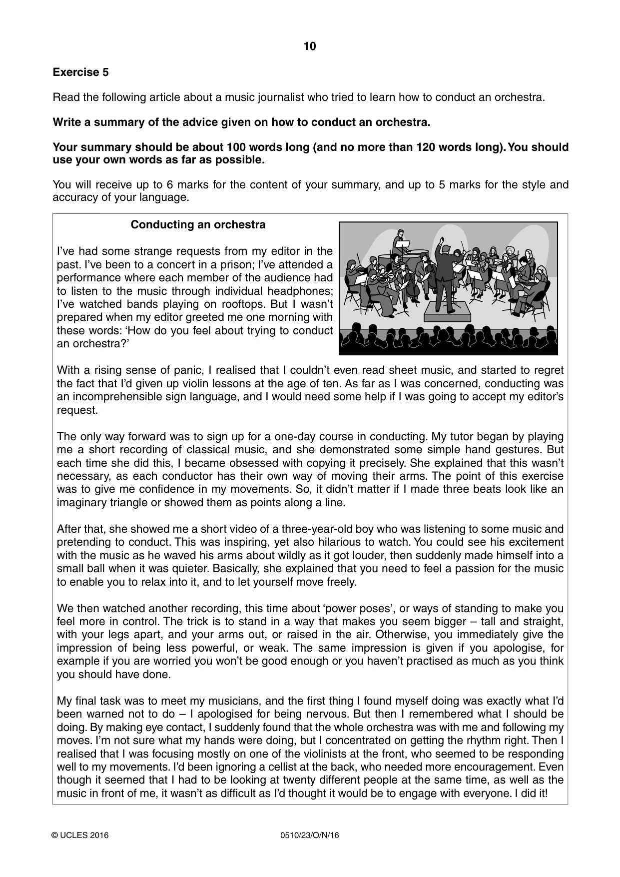 Cambridge IGCSE English - Second Language (oral endorsement) 0510 2016 Oct/Nov Paper 2 · Variant 3 question paper, page 10 of 16