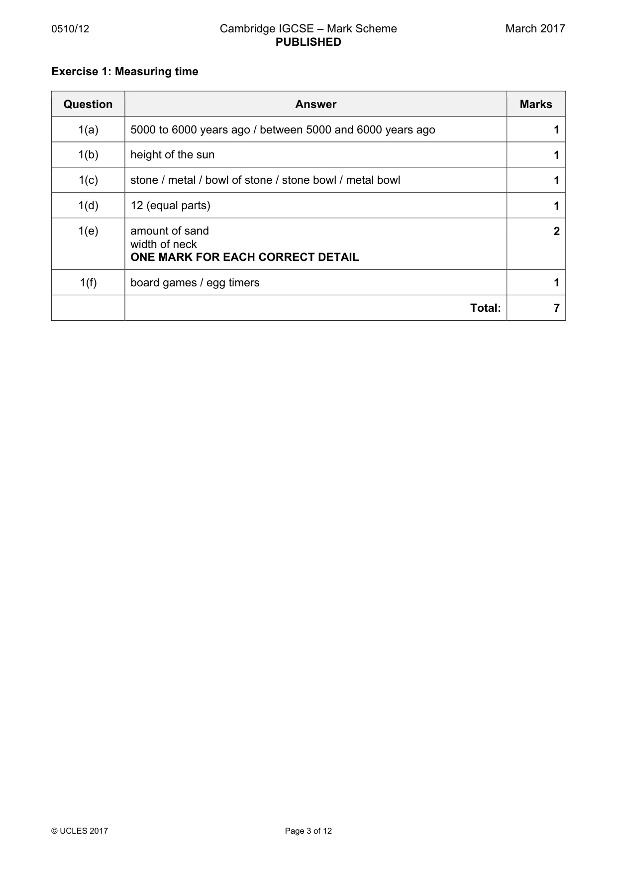 Mark scheme, page 3 of 12