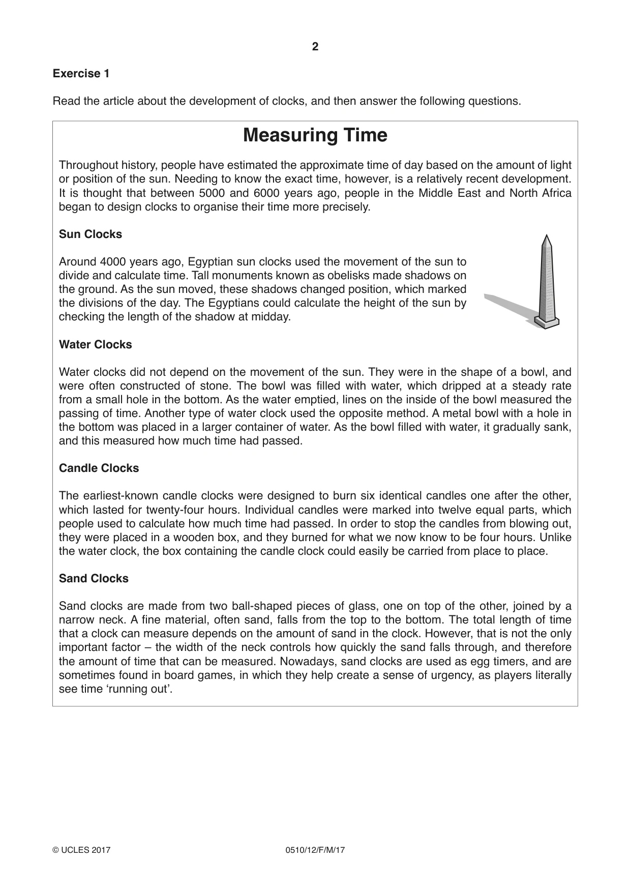 Cambridge IGCSE English - Second Language (oral endorsement) 0510 2017 Feb/March Paper 1 · Variant 2 question paper, page 2 of 16