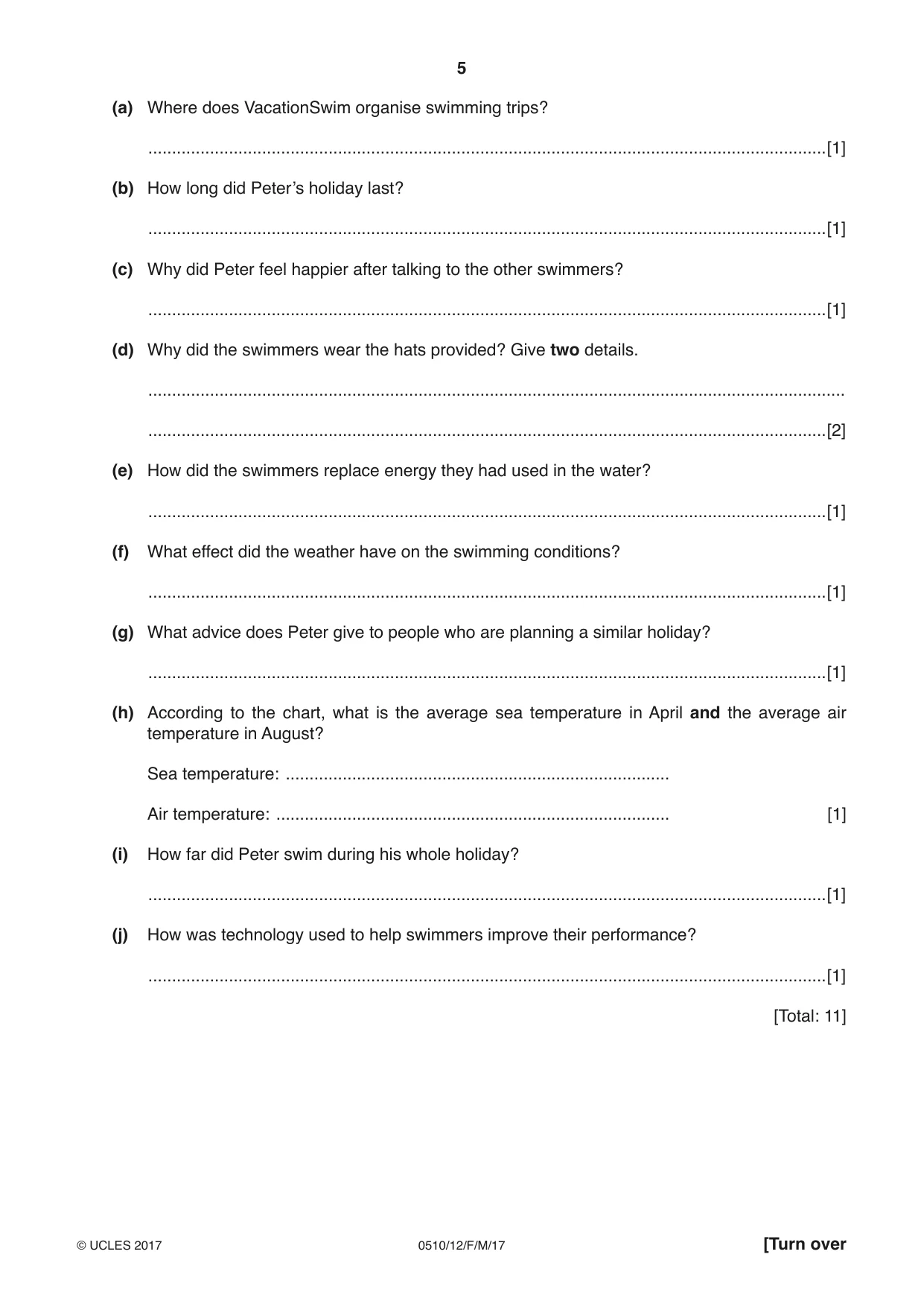 Cambridge IGCSE English - Second Language (oral endorsement) 0510 2017 Feb/March Paper 1 · Variant 2 question paper, page 5 of 16