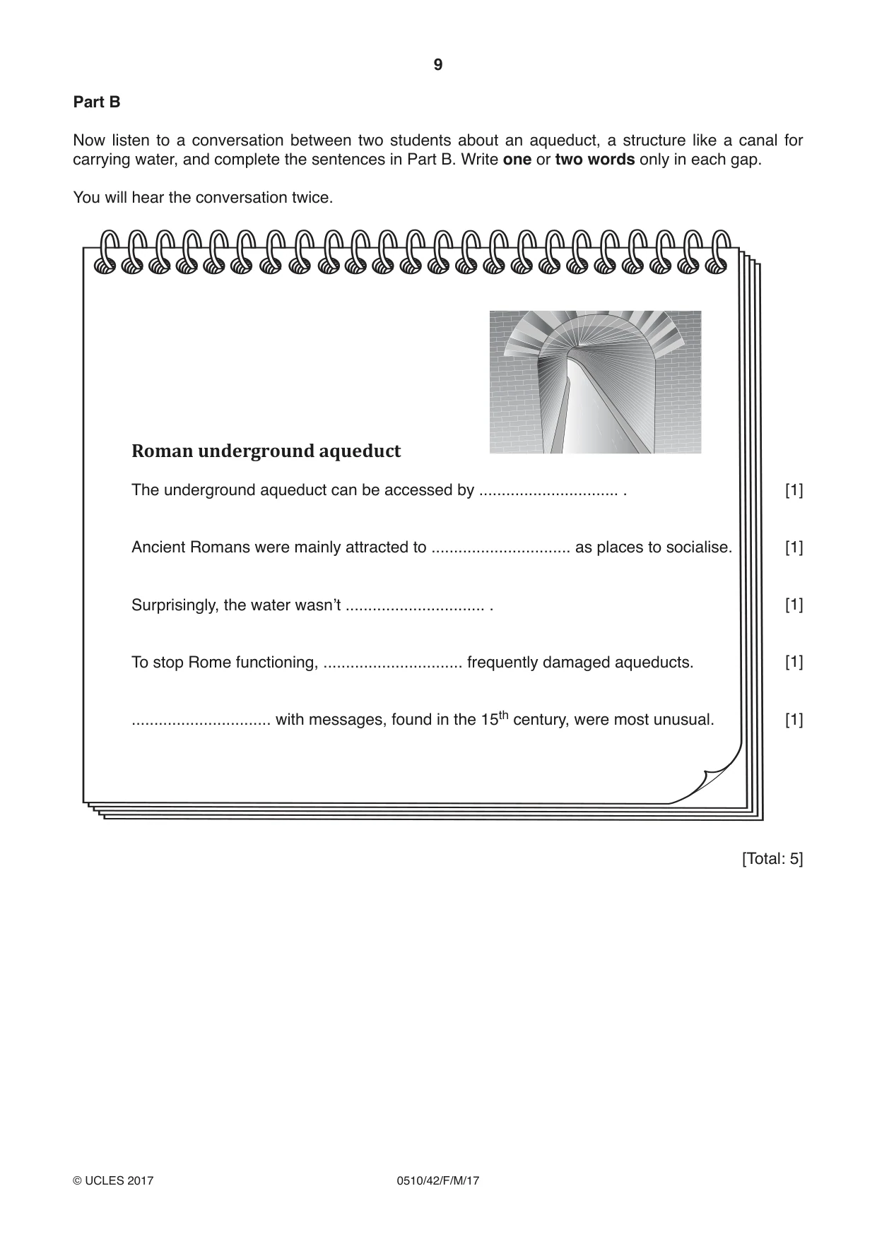 Cambridge IGCSE English - Second Language (oral endorsement) 0510 2017 Feb/March Paper 4 · Variant 2 question paper, page 9 of 12