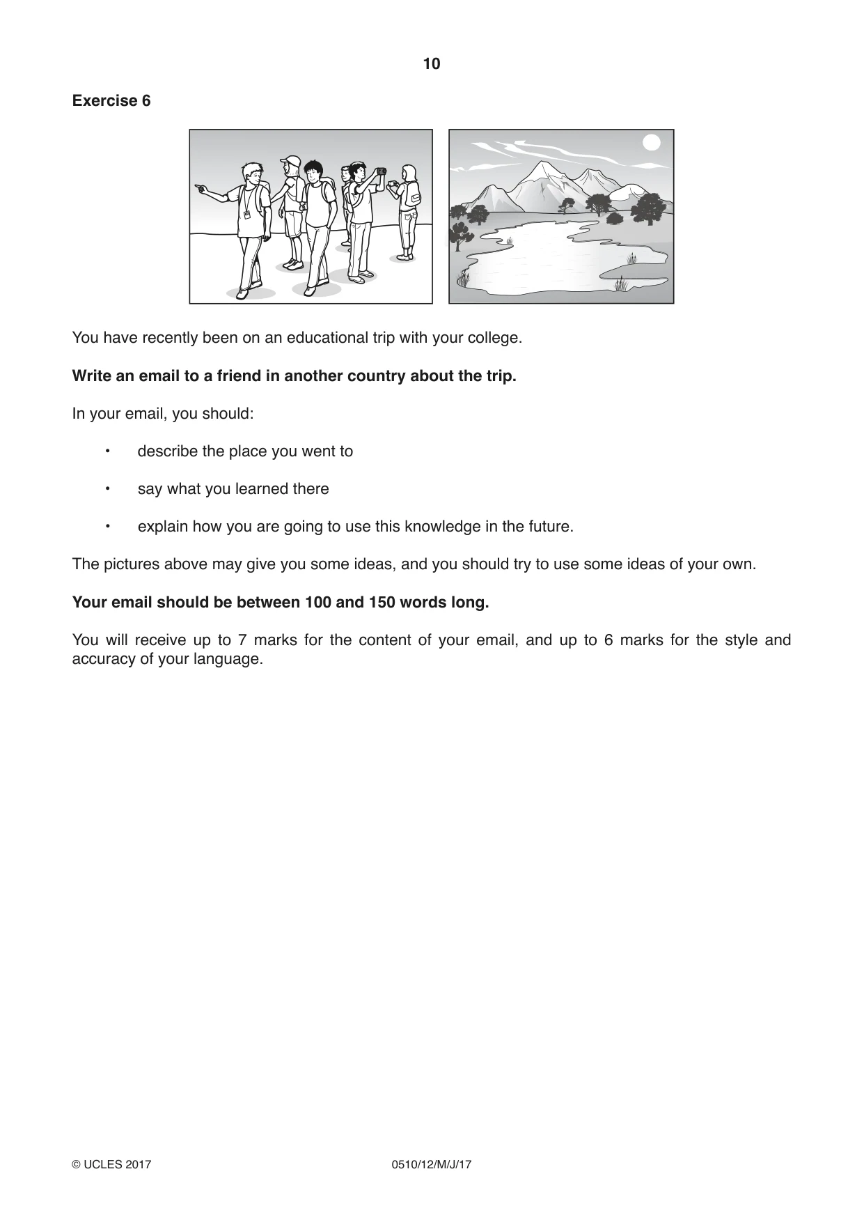 Cambridge IGCSE English - Second Language (oral endorsement) 0510 2017 May/June Paper 1 · Variant 2 question paper, page 10 of 16