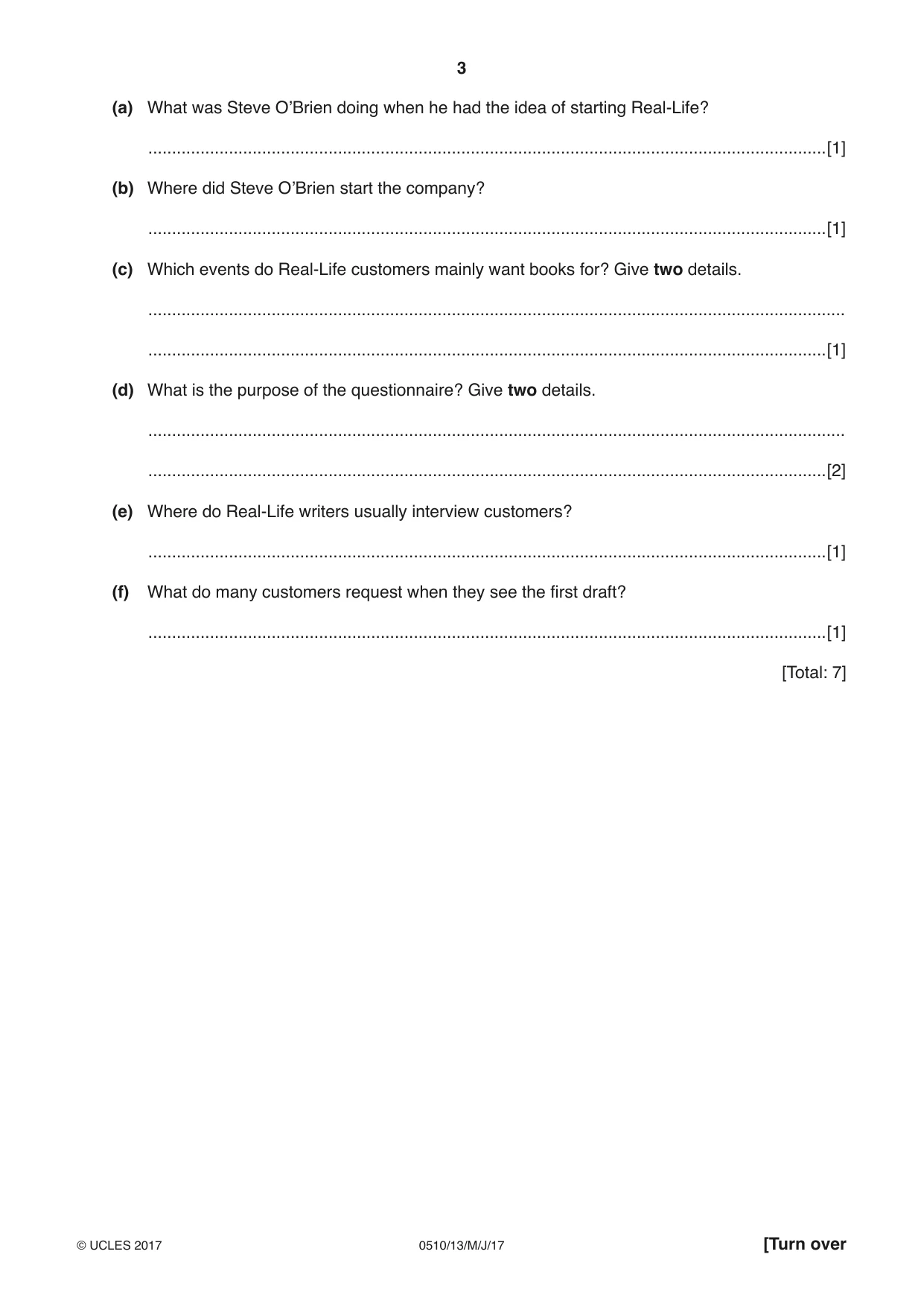 Cambridge IGCSE English - Second Language (oral endorsement) 0510 2017 May/June Paper 1 · Variant 3 question paper, page 3 of 16