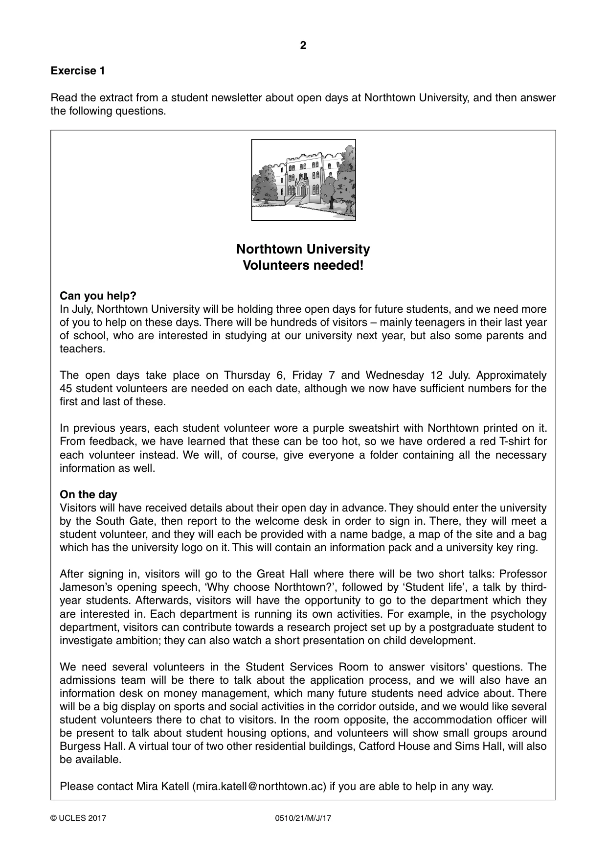 Cambridge IGCSE English - Second Language (oral endorsement) 0510 2017 May/June Paper 2 · Variant 1 question paper, page 2 of 16