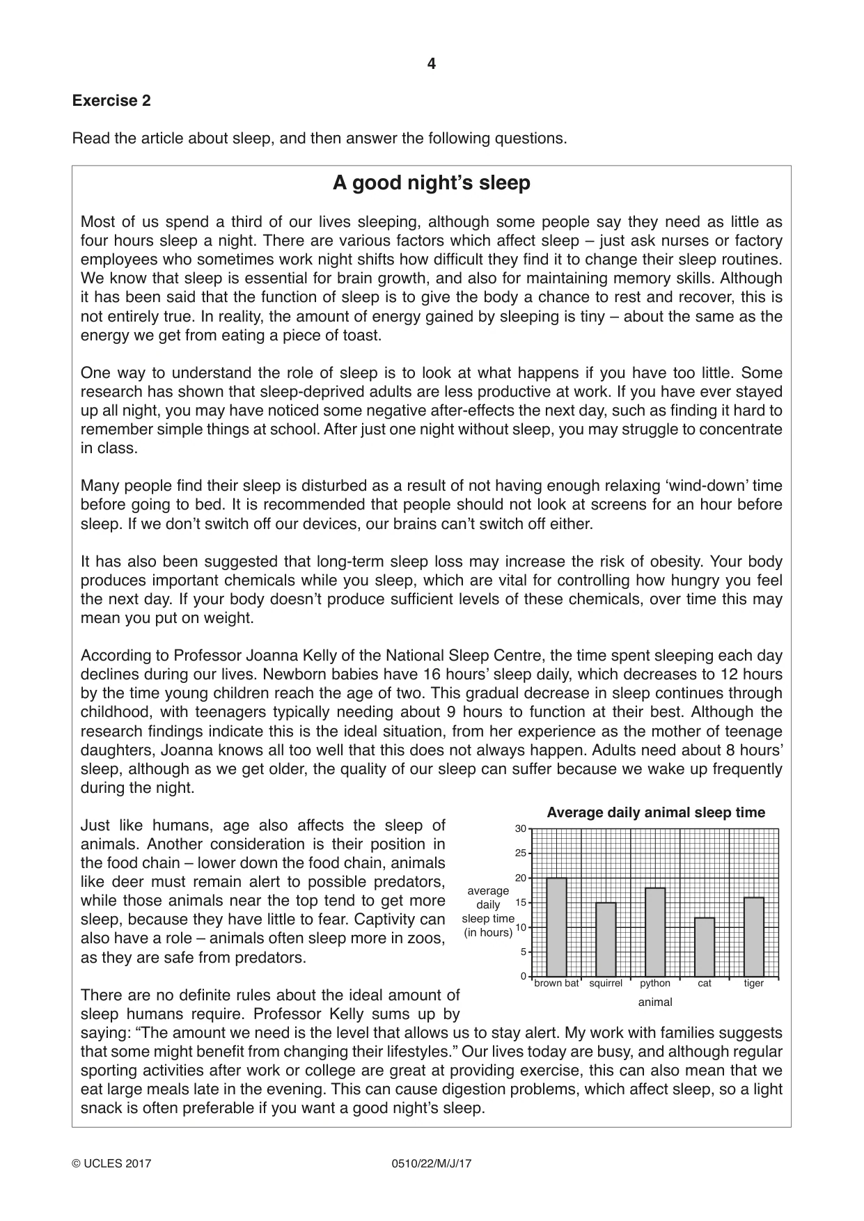 Cambridge IGCSE English - Second Language (oral endorsement) 0510 2017 May/June Paper 2 · Variant 2 question paper, page 4 of 16
