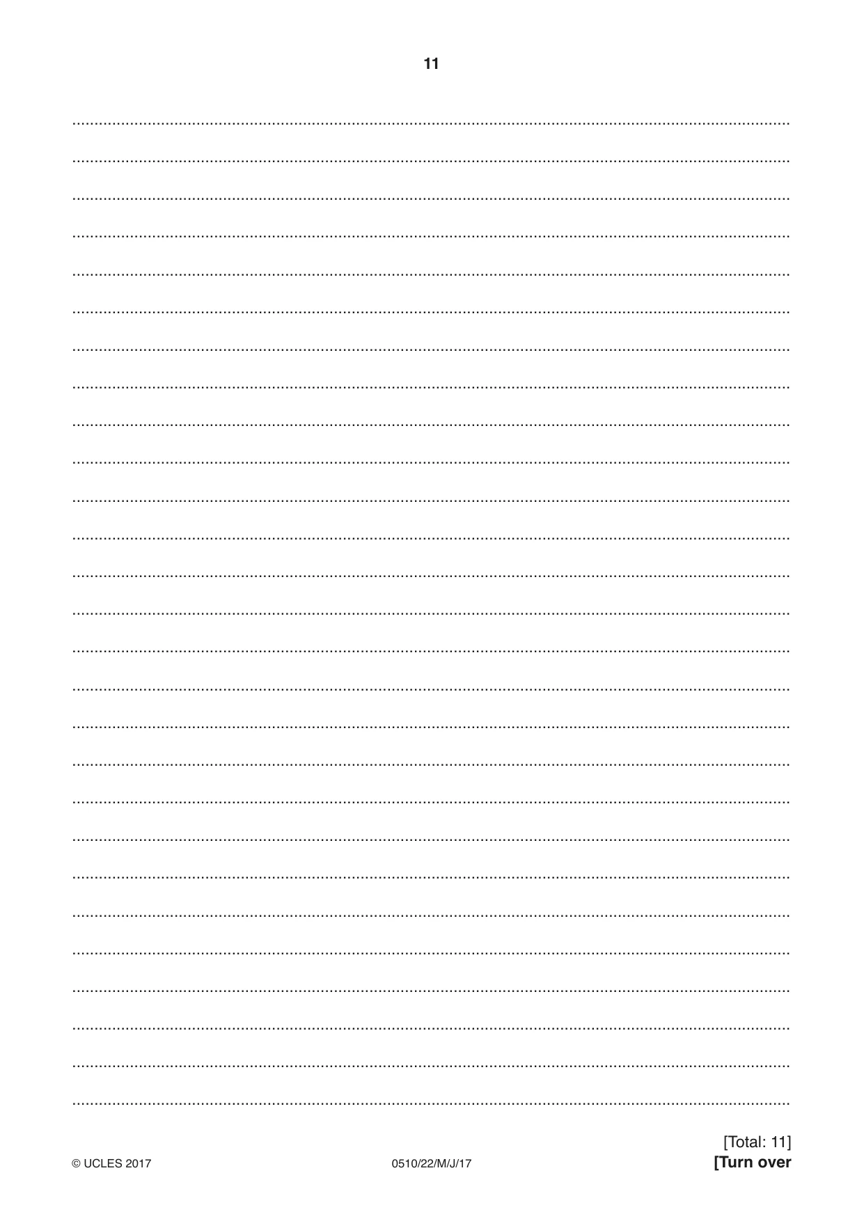 Cambridge IGCSE English - Second Language (oral endorsement) 0510 2017 May/June Paper 2 · Variant 2 question paper, page 11 of 16