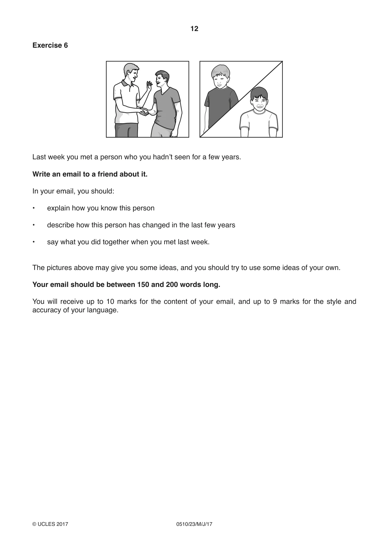Cambridge IGCSE English - Second Language (oral endorsement) 0510 2017 May/June Paper 2 · Variant 3 question paper, page 12 of 16
