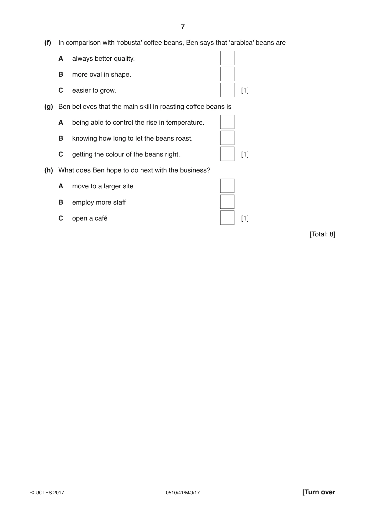 Cambridge IGCSE English - Second Language (oral endorsement) 0510 2017 May/June Paper 4 · Variant 1 question paper, page 7 of 12