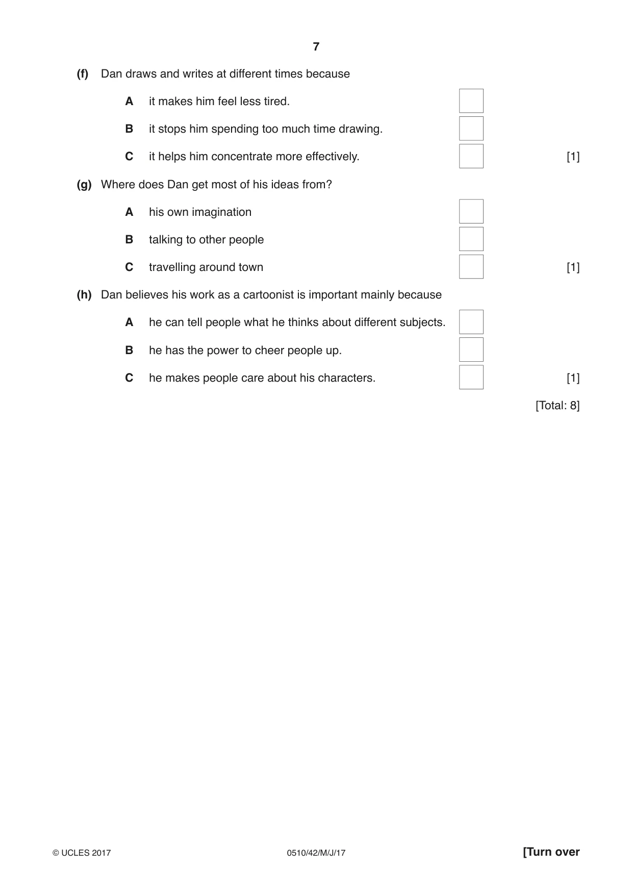 Cambridge IGCSE English - Second Language (oral endorsement) 0510 2017 May/June Paper 4 · Variant 2 question paper, page 7 of 12