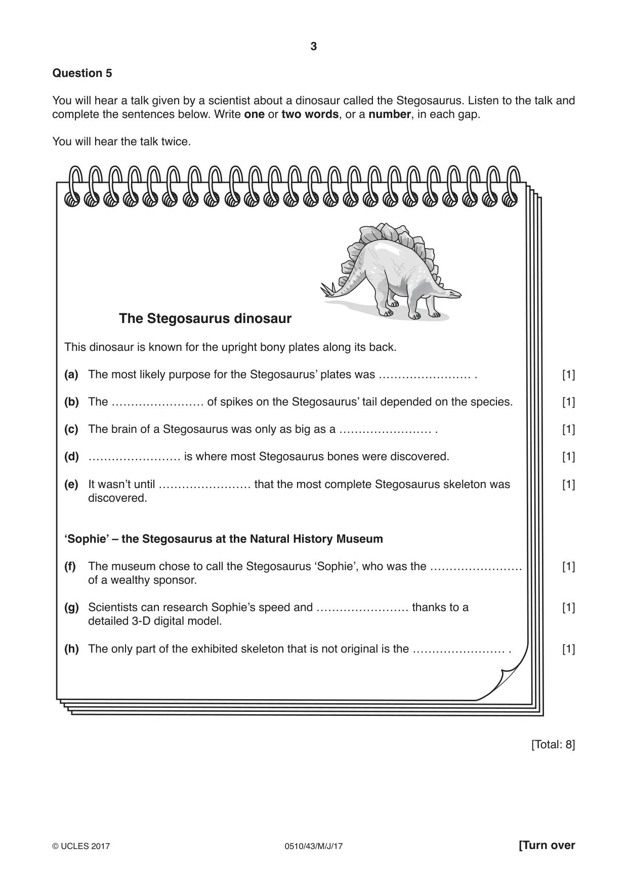Cambridge IGCSE English - Second Language (oral endorsement) 0510 2017 May/June Paper 4 · Variant 3 question paper, page 3 of 12