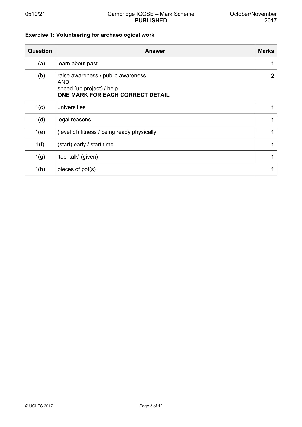 Mark scheme, page 3 of 12