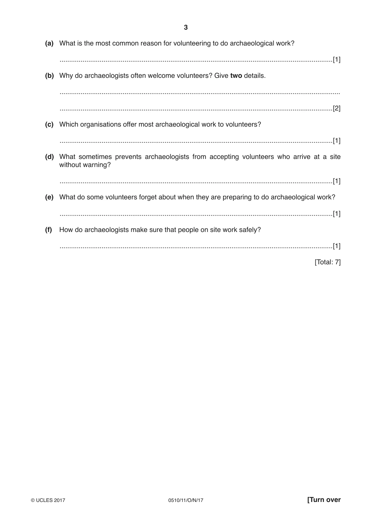 Cambridge IGCSE English - Second Language (oral endorsement) 0510 2017 Oct/Nov Paper 1 · Variant 1 question paper, page 3 of 16