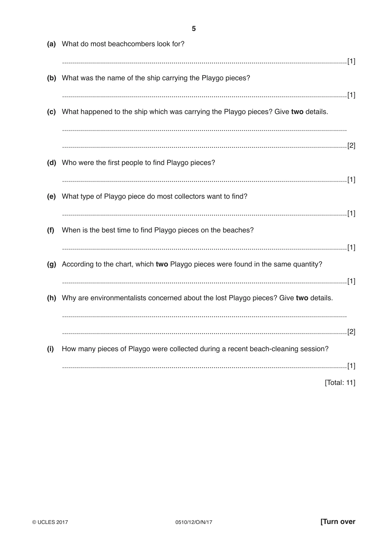 Cambridge IGCSE English - Second Language (oral endorsement) 0510 2017 Oct/Nov Paper 1 · Variant 2 question paper, page 5 of 16