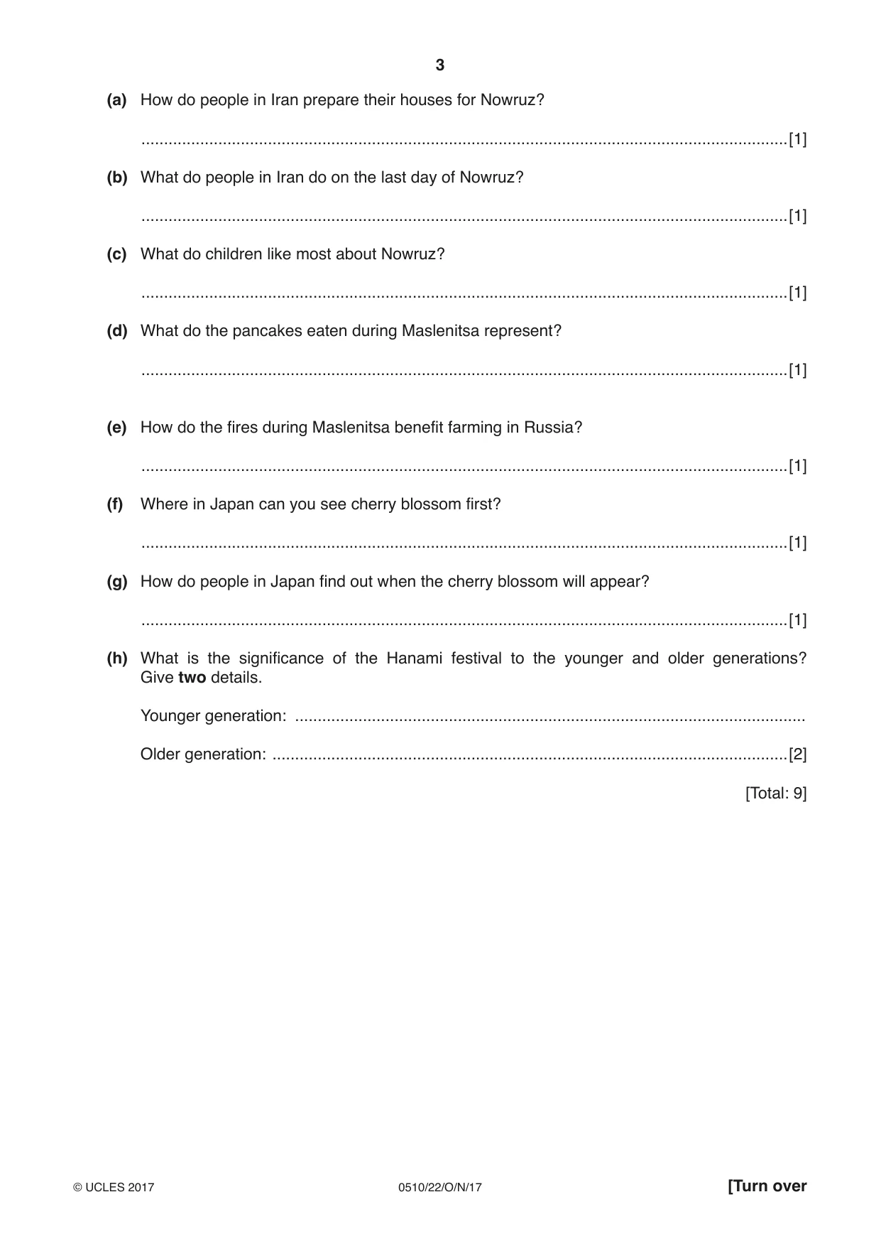 Cambridge IGCSE English - Second Language (oral endorsement) 0510 2017 Oct/Nov Paper 2 · Variant 2 question paper, page 3 of 16