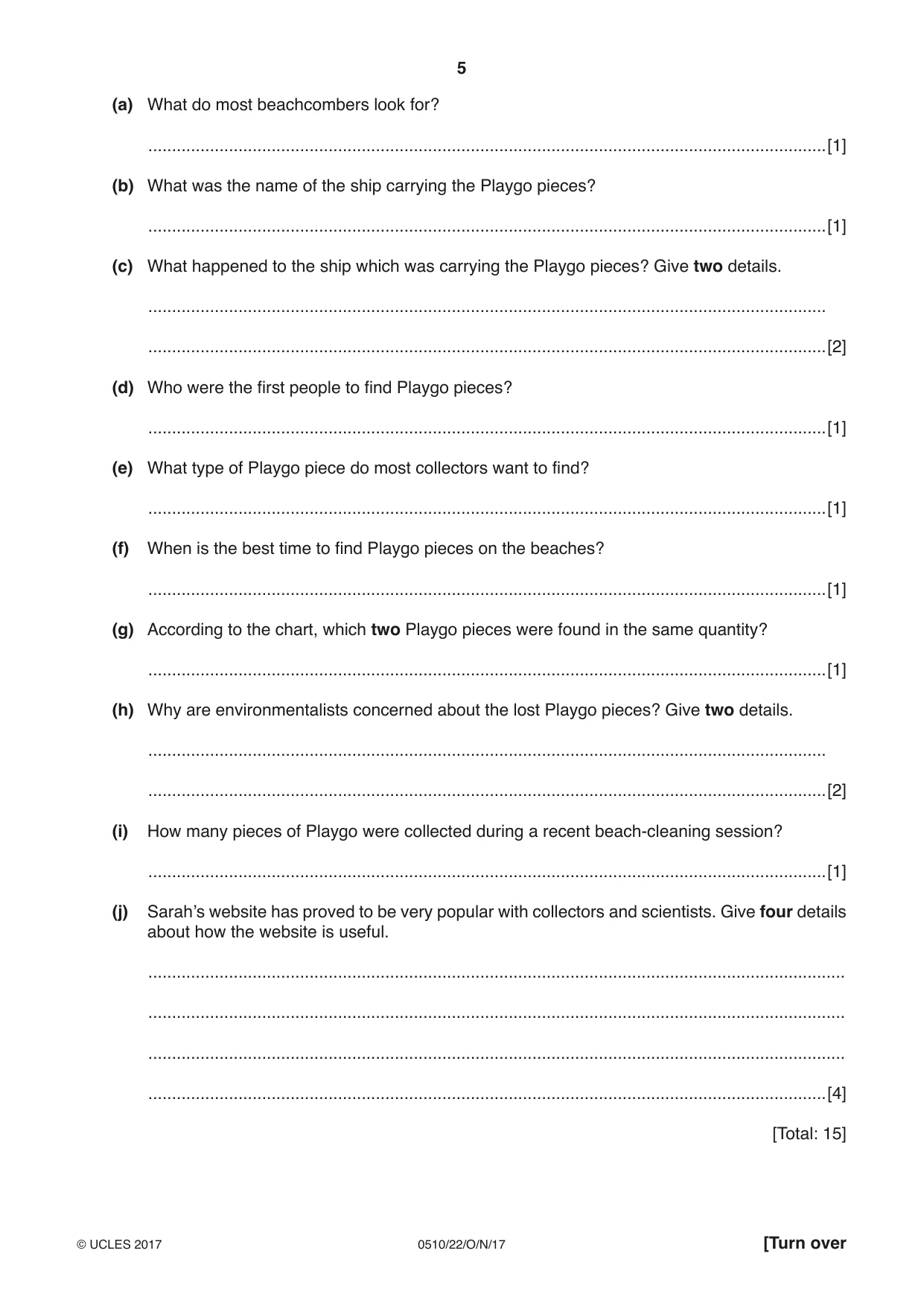 Cambridge IGCSE English - Second Language (oral endorsement) 0510 2017 Oct/Nov Paper 2 · Variant 2 question paper, page 5 of 16