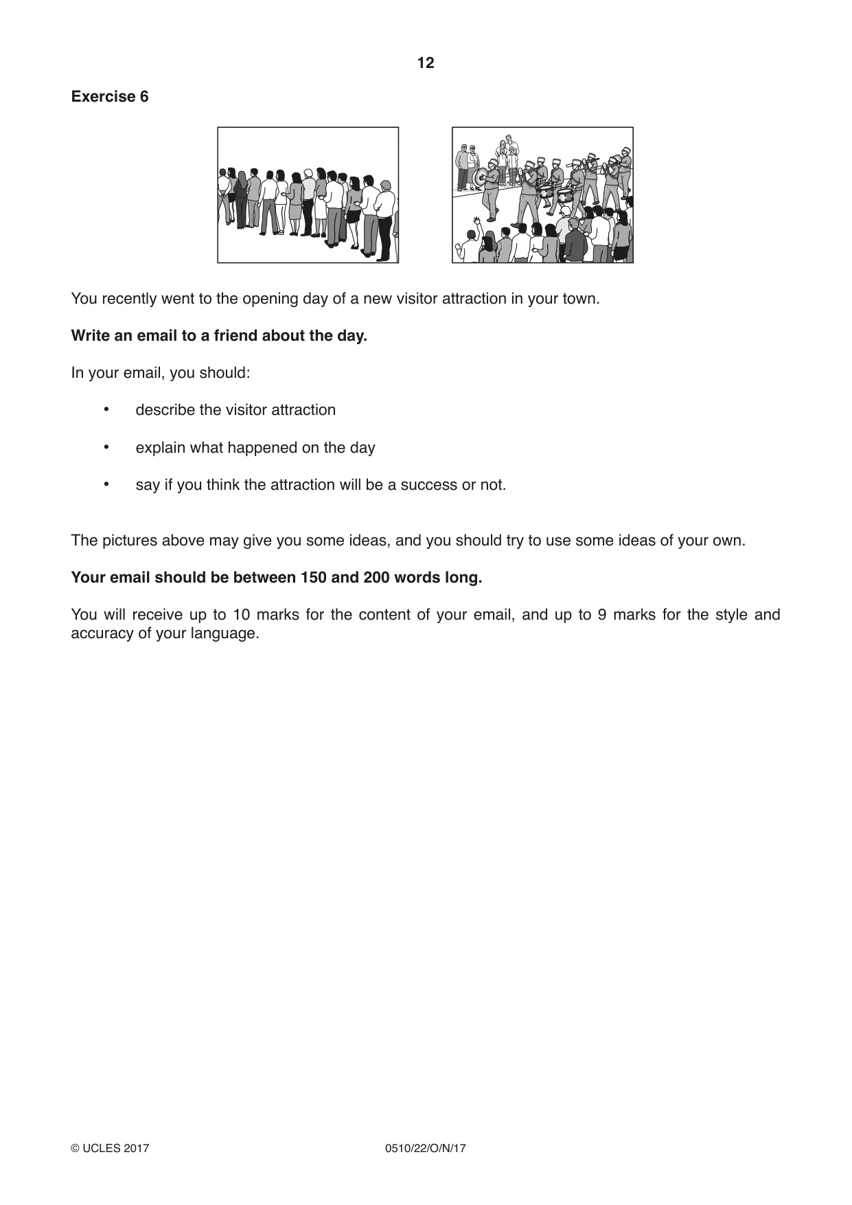 Cambridge IGCSE English - Second Language (oral endorsement) 0510 2017 Oct/Nov Paper 2 · Variant 2 question paper, page 12 of 16