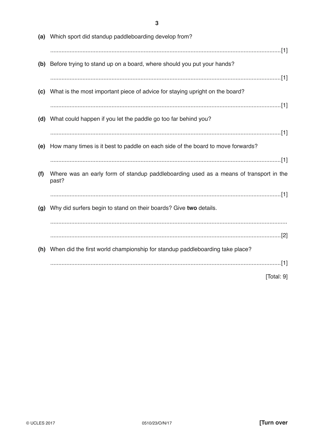 Cambridge IGCSE English - Second Language (oral endorsement) 0510 2017 Oct/Nov Paper 2 · Variant 3 question paper, page 3 of 16