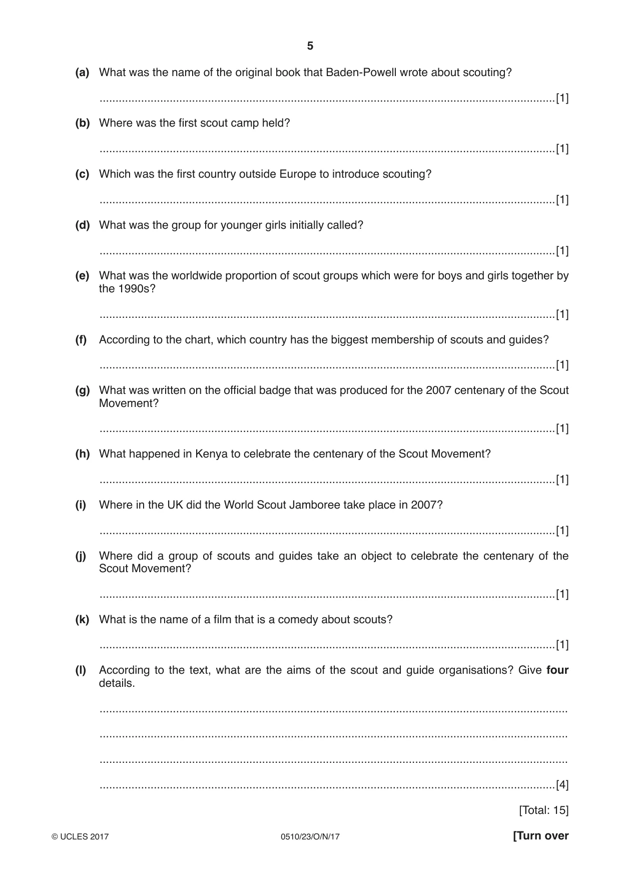 Cambridge IGCSE English - Second Language (oral endorsement) 0510 2017 Oct/Nov Paper 2 · Variant 3 question paper, page 5 of 16