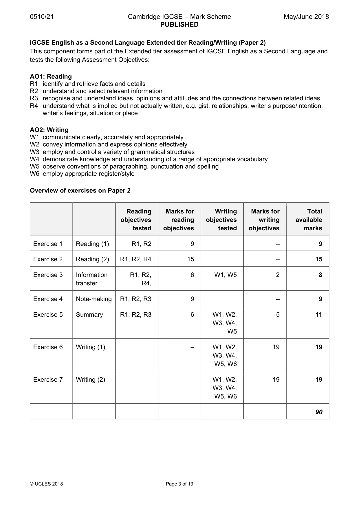 Mark scheme, page 3 of 13