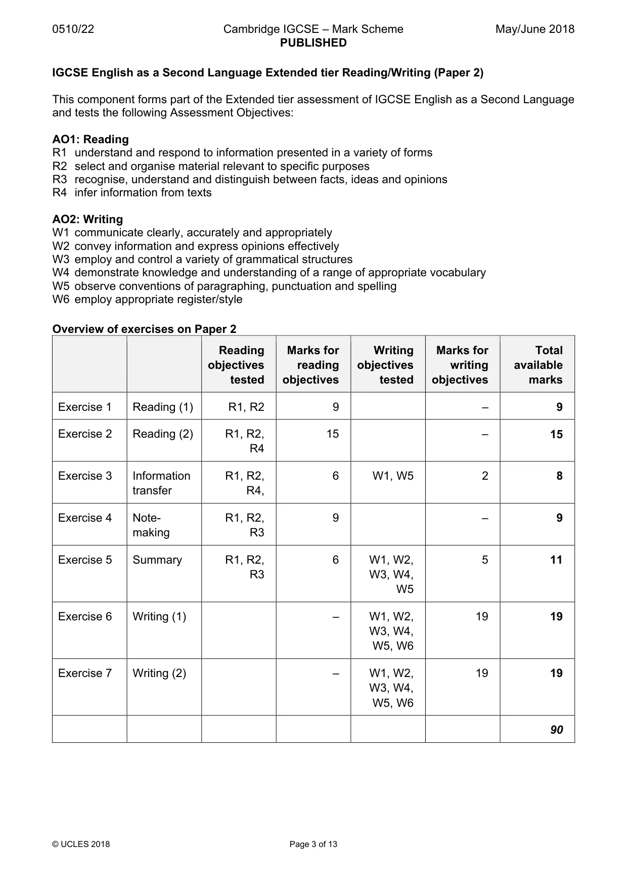 Mark scheme, page 3 of 13