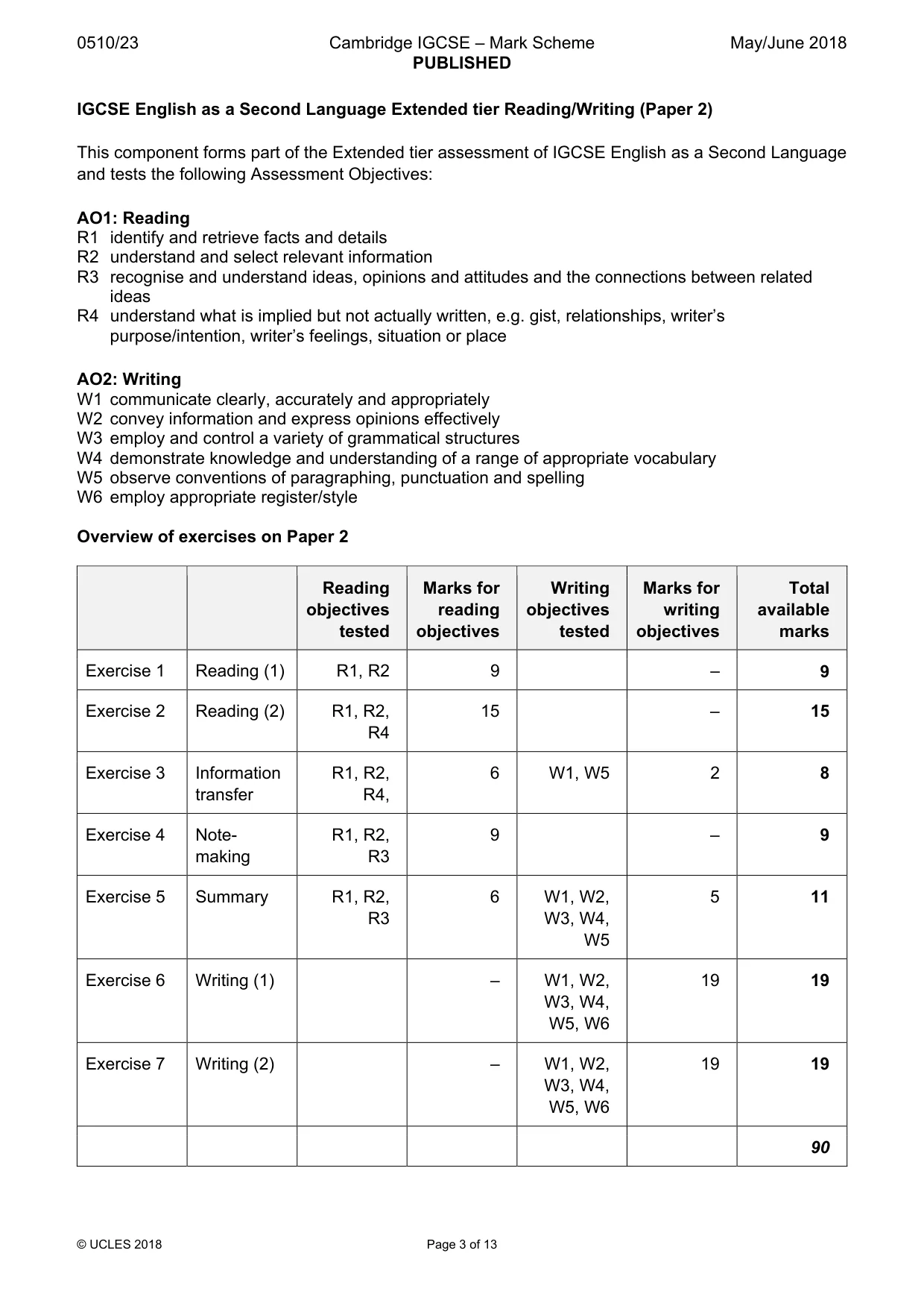 Mark scheme, page 3 of 13