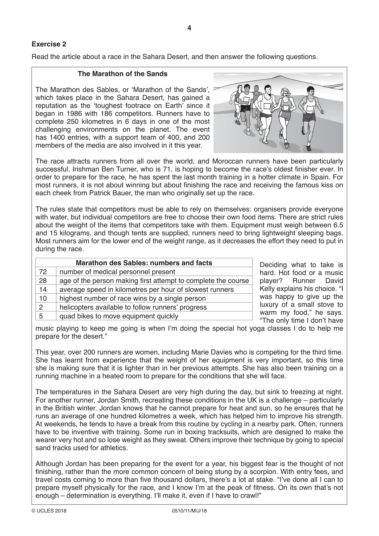 Cambridge IGCSE English - Second Language (oral endorsement) 0510 2018 May/June Paper 1 · Variant 1 question paper, page 4 of 16