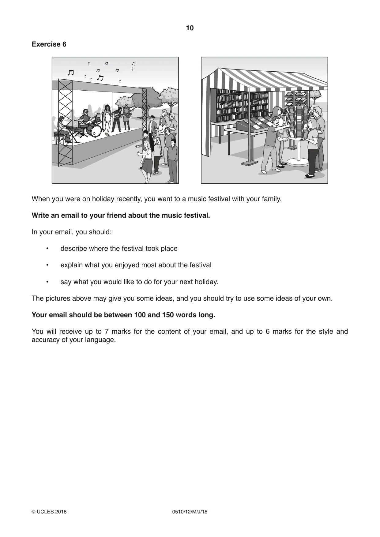 Cambridge IGCSE English - Second Language (oral endorsement) 0510 2018 May/June Paper 1 · Variant 2 question paper, page 10 of 16