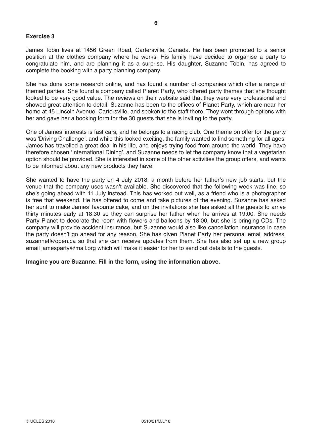 Cambridge IGCSE English - Second Language (oral endorsement) 0510 2018 May/June Paper 2 · Variant 1 question paper, page 6 of 16