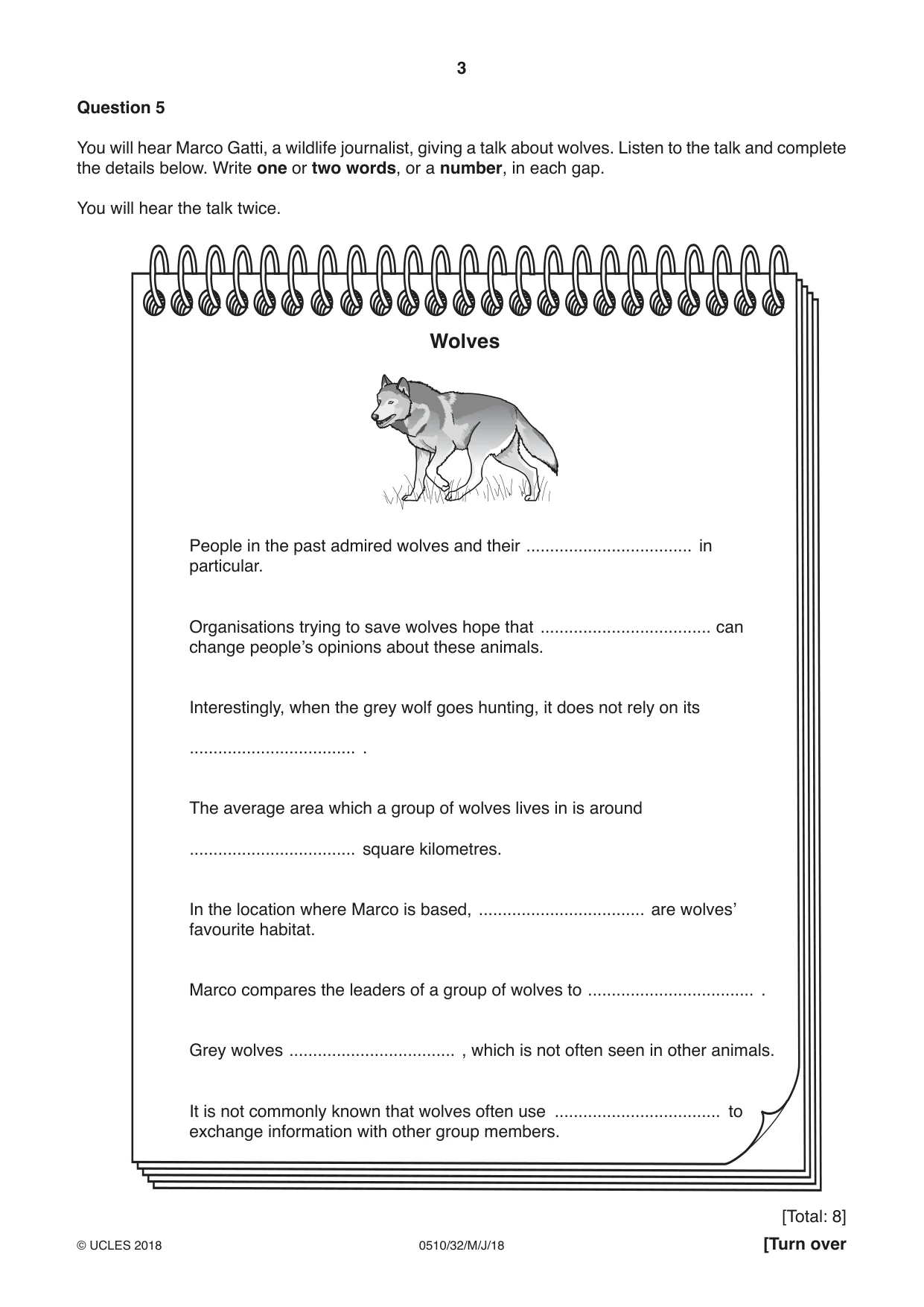 Cambridge IGCSE English - Second Language (oral endorsement) 0510 2018 May/June Paper 3 · Variant 2 question paper, page 3 of 8
