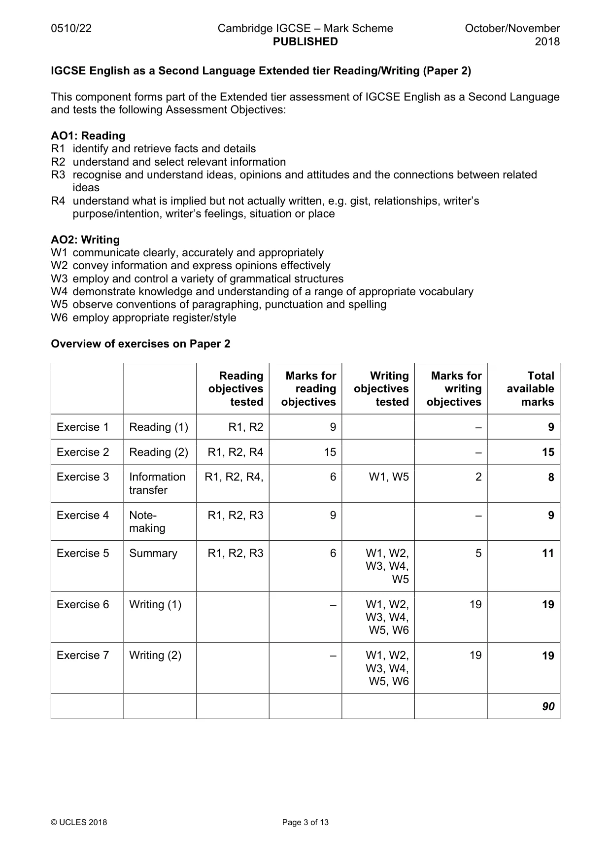 Mark scheme, page 3 of 13