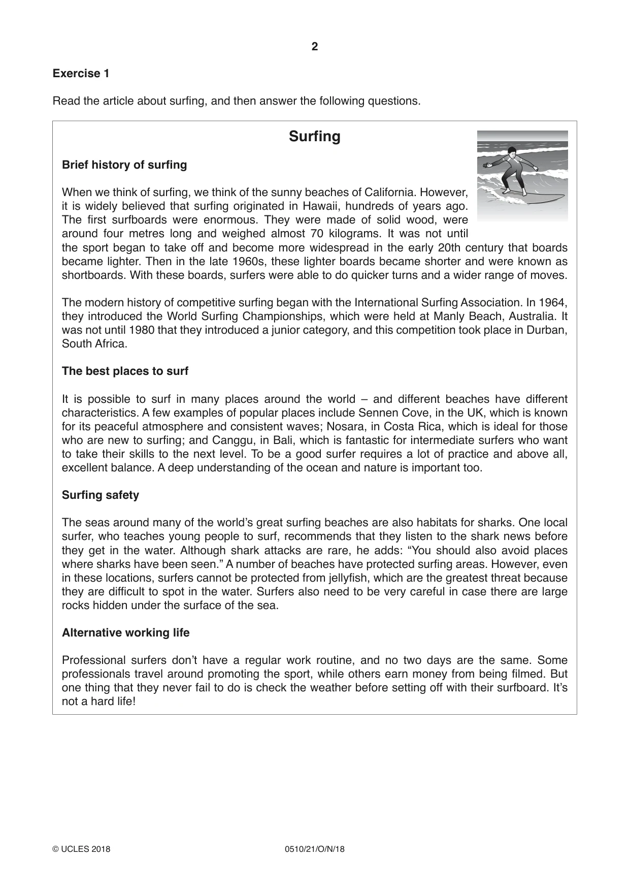 Cambridge IGCSE English - Second Language (oral endorsement) 0510 2018 Oct/Nov Paper 2 · Variant 1 question paper, page 2 of 16
