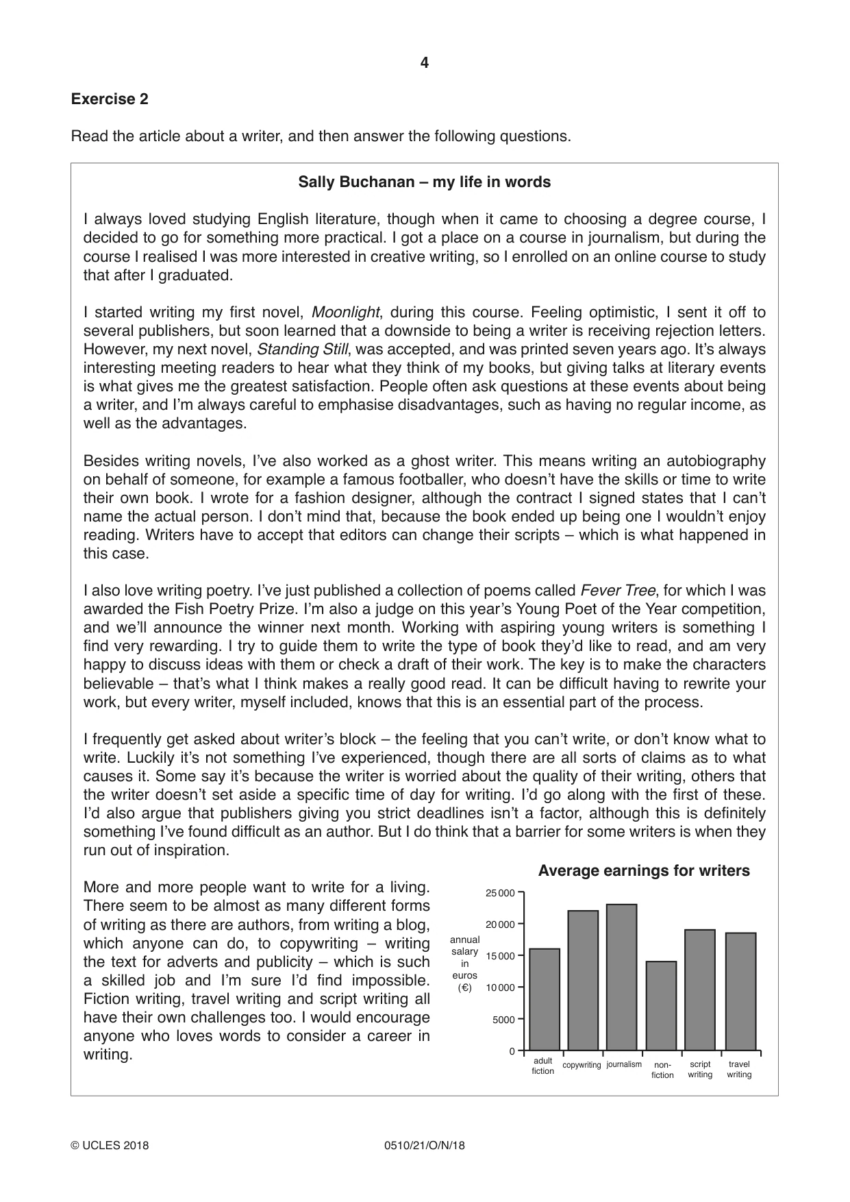 Cambridge IGCSE English - Second Language (oral endorsement) 0510 2018 Oct/Nov Paper 2 · Variant 1 question paper, page 4 of 16
