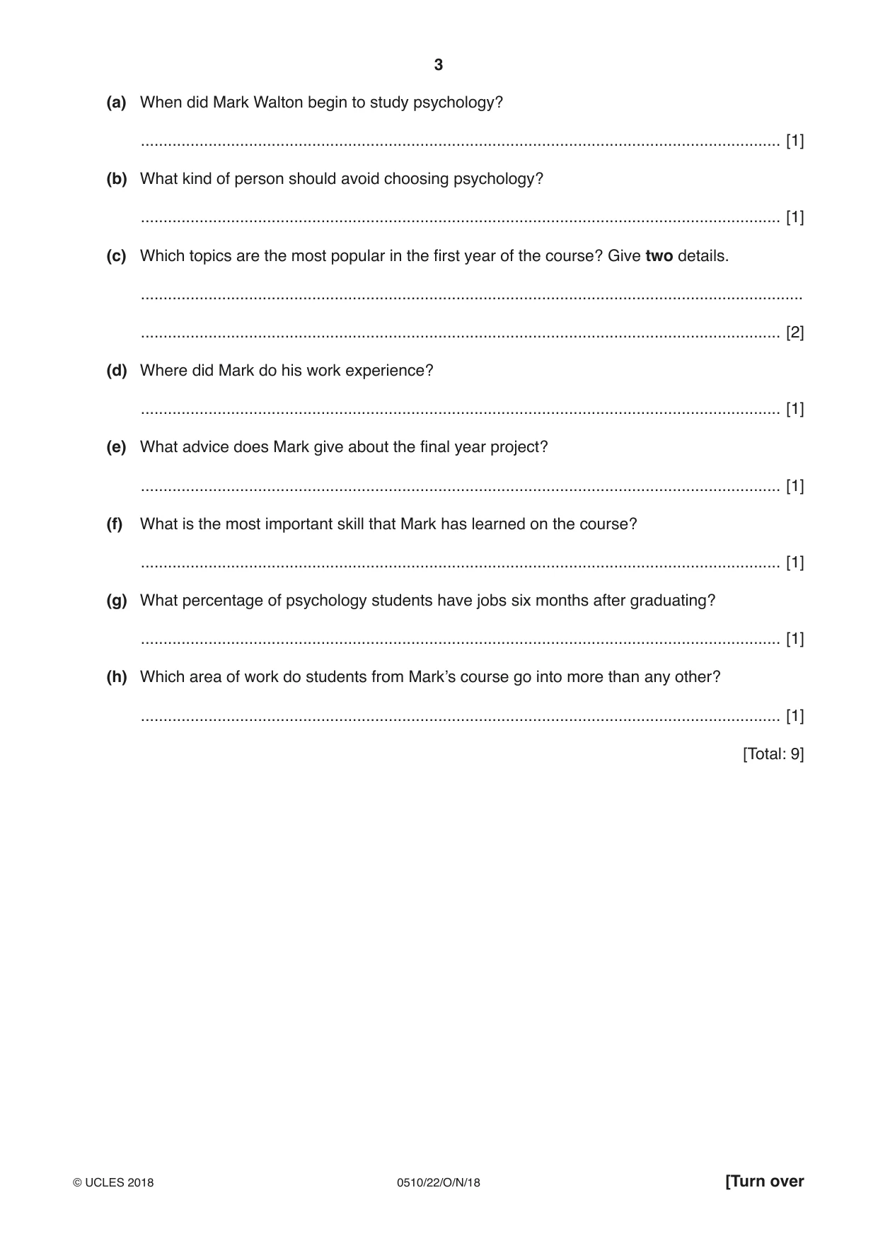 Cambridge IGCSE English - Second Language (oral endorsement) 0510 2018 Oct/Nov Paper 2 · Variant 2 question paper, page 3 of 16