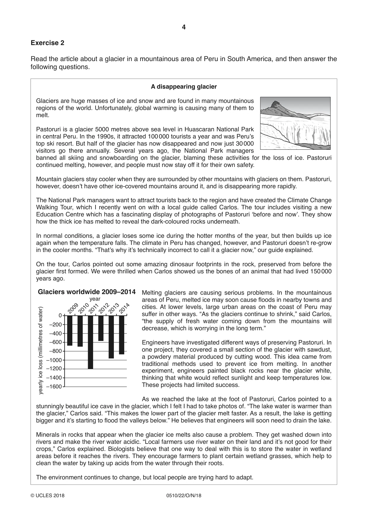 Cambridge IGCSE English - Second Language (oral endorsement) 0510 2018 Oct/Nov Paper 2 · Variant 2 question paper, page 4 of 16