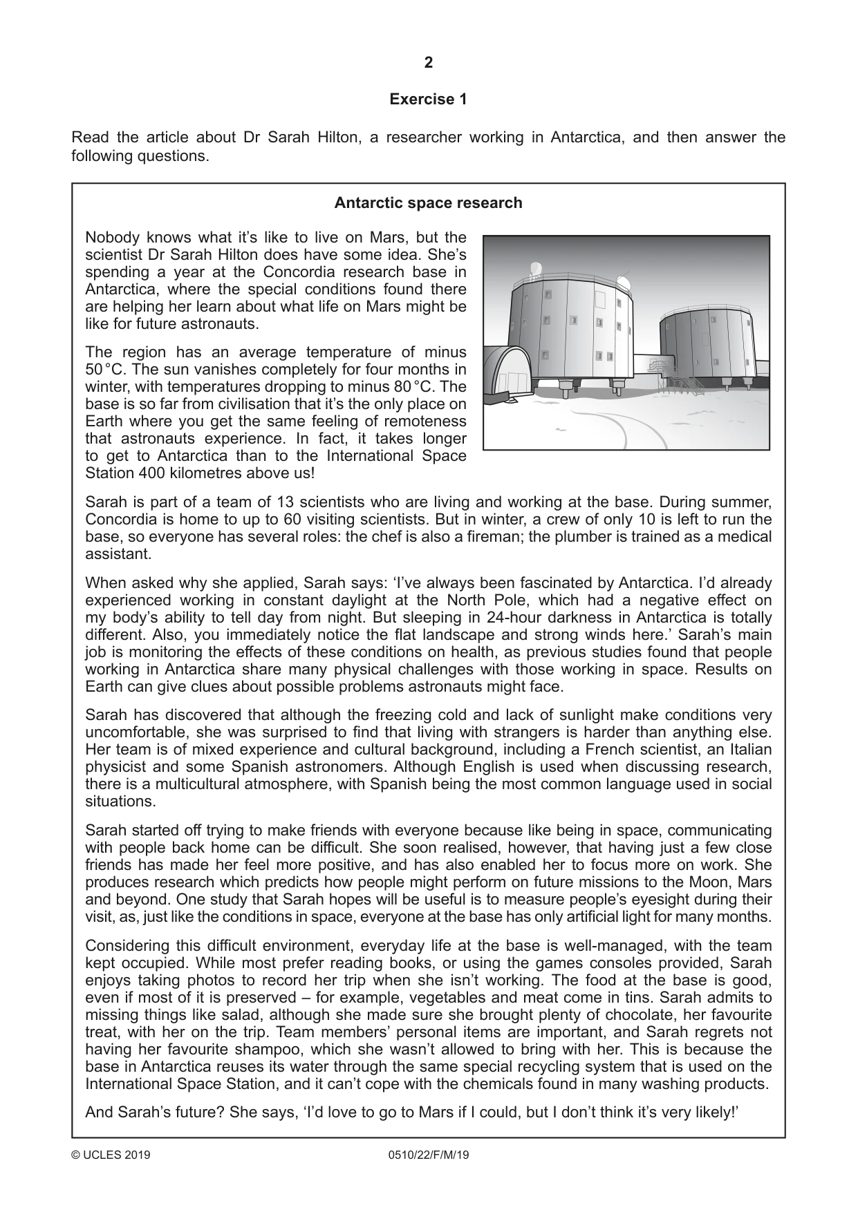 Cambridge IGCSE English - Second Language (oral endorsement) 0510 2019 Feb/March Paper 2 · Variant 2 question paper, page 2 of 16