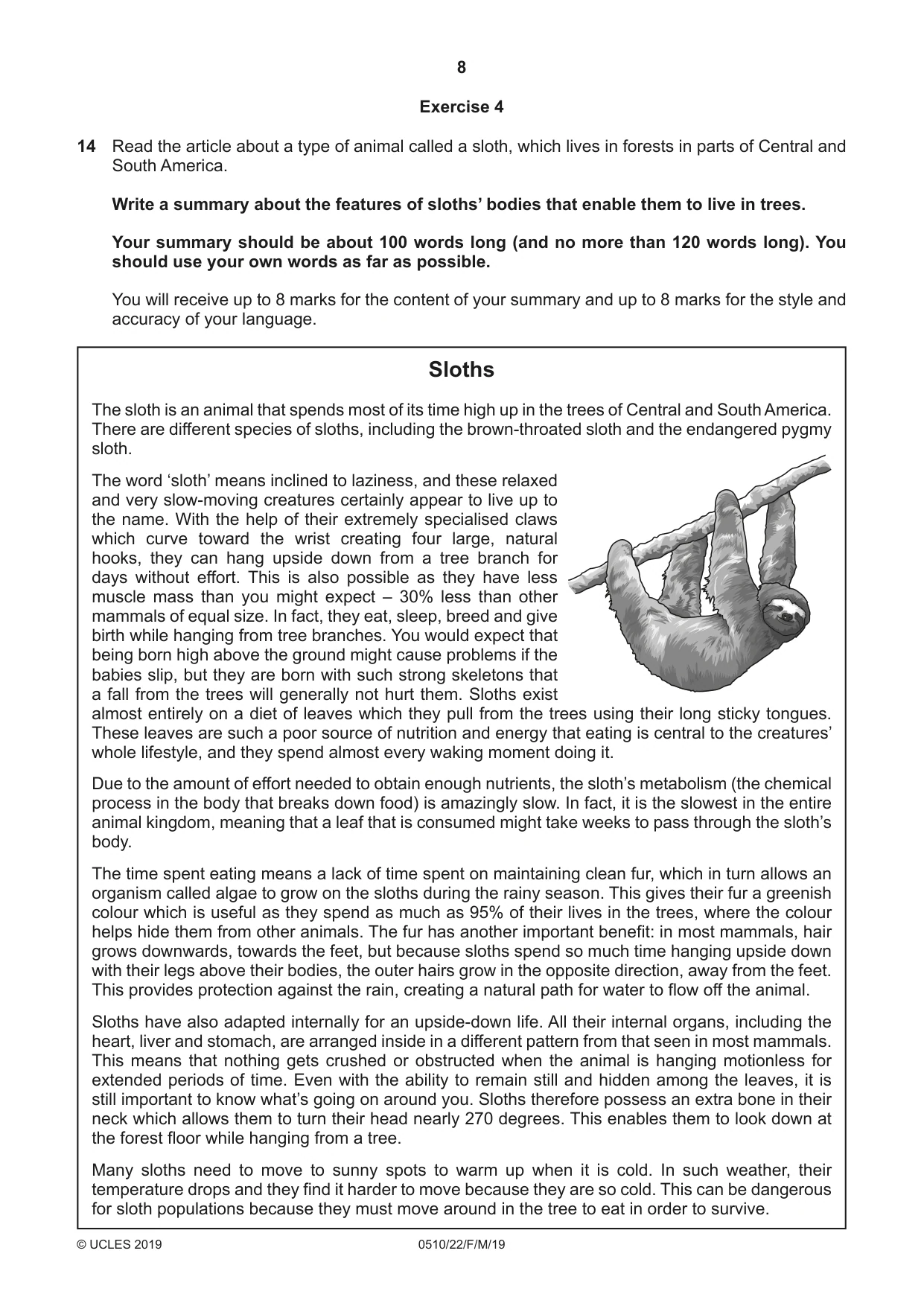 Cambridge IGCSE English - Second Language (oral endorsement) 0510 2019 Feb/March Paper 2 · Variant 2 question paper, page 8 of 16
