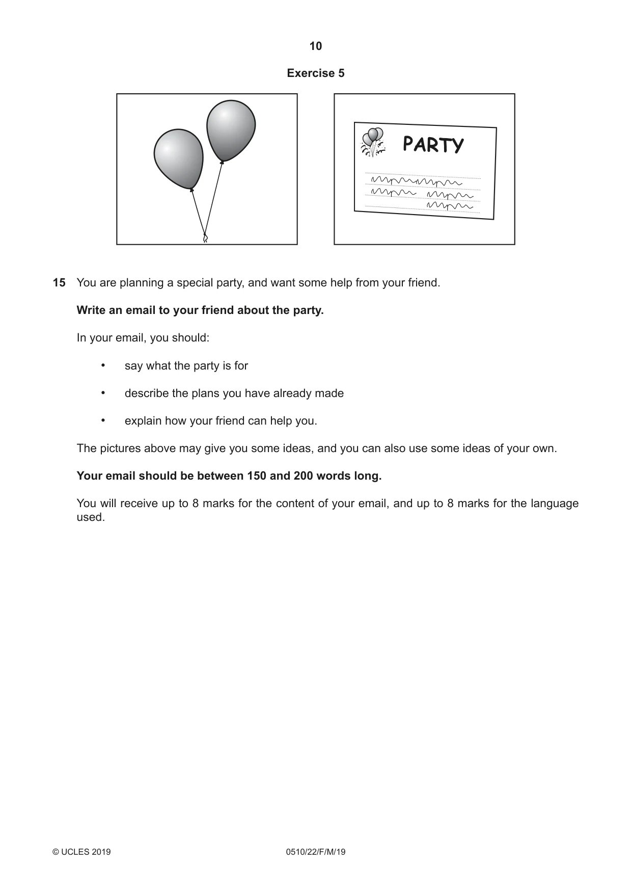 Cambridge IGCSE English - Second Language (oral endorsement) 0510 2019 Feb/March Paper 2 · Variant 2 question paper, page 10 of 16
