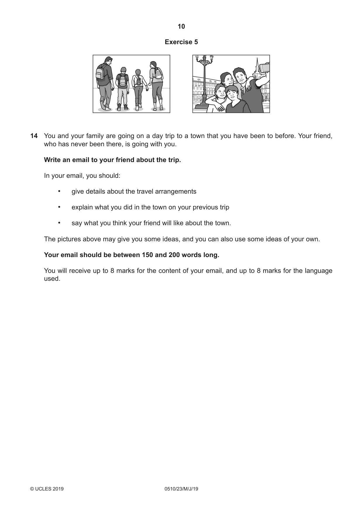 Cambridge IGCSE English - Second Language (oral endorsement) 0510 2019 May/June Paper 2 · Variant 3 question paper, page 10 of 16