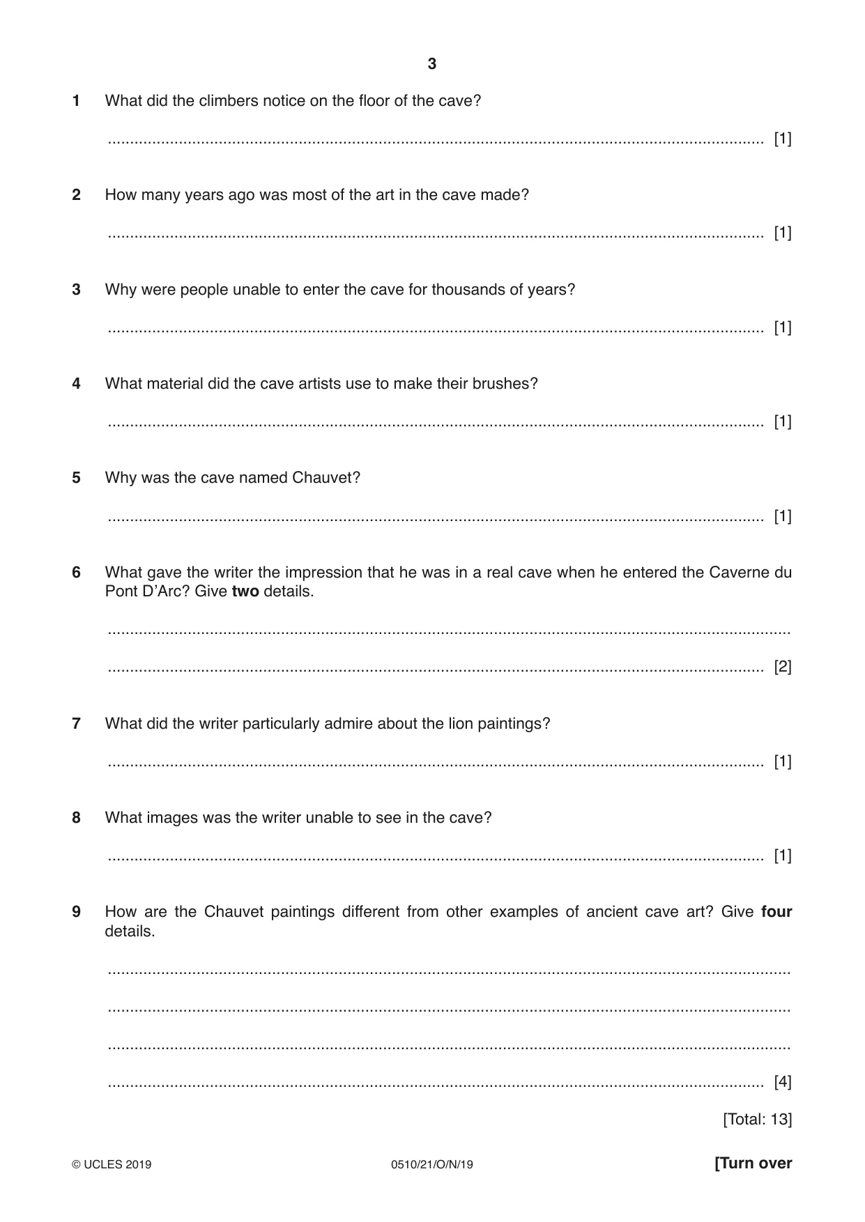 Cambridge IGCSE English - Second Language (oral endorsement) 0510 2019 Oct/Nov Paper 2 · Variant 1 question paper, page 3 of 16