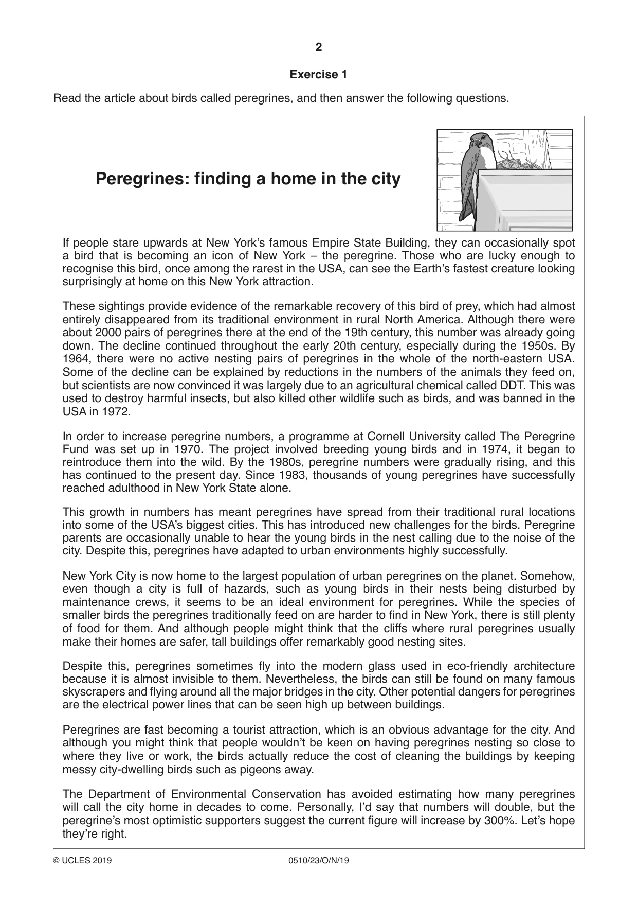 Cambridge IGCSE English - Second Language (oral endorsement) 0510 2019 Oct/Nov Paper 2 · Variant 3 question paper, page 2 of 16
